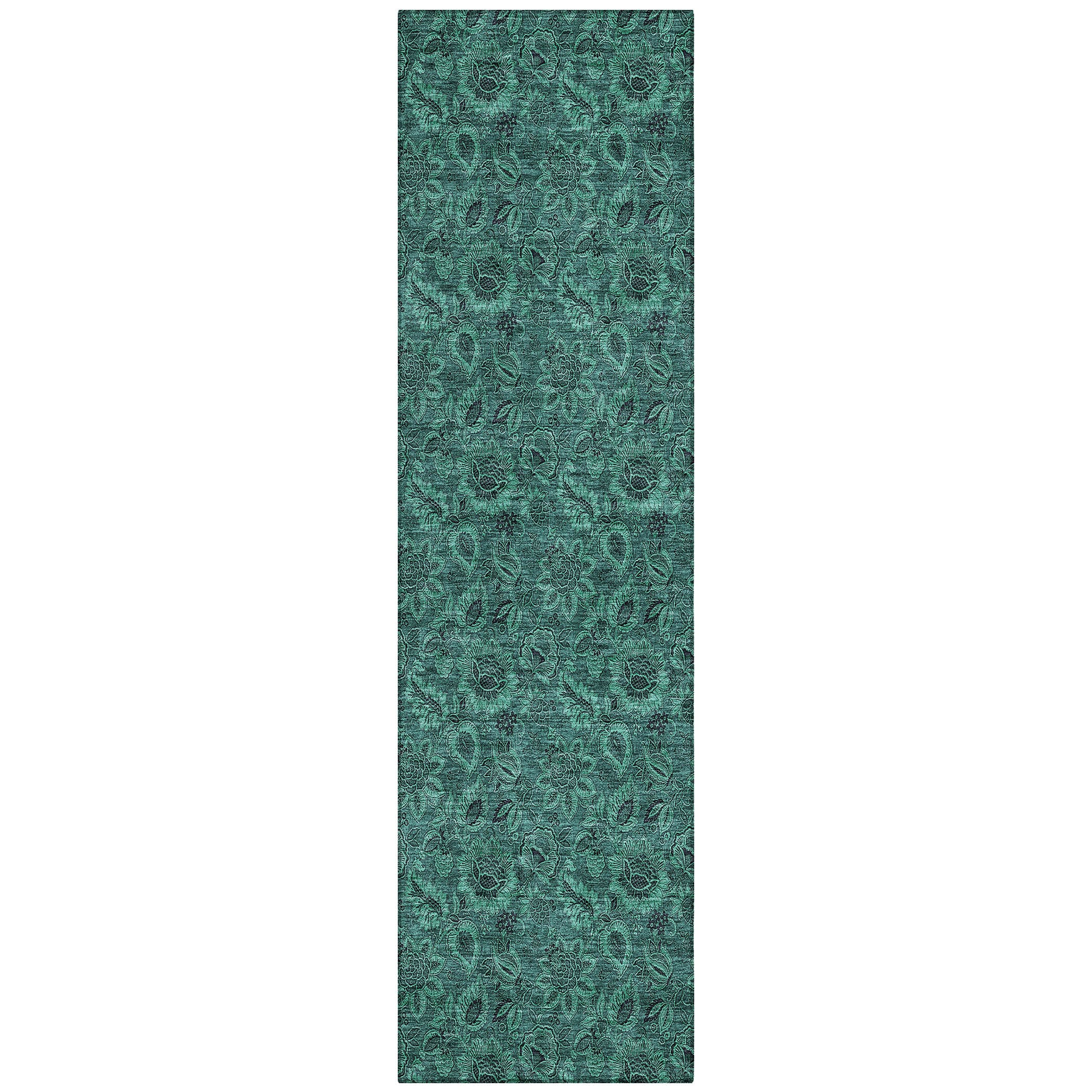 Addison Rugs ACN661TE2X8 Chantille ACN661TE 2 x 7 (ft) Polyester Teal Rectangular Indoor/Outdoor Geometric Machine washable Area rug