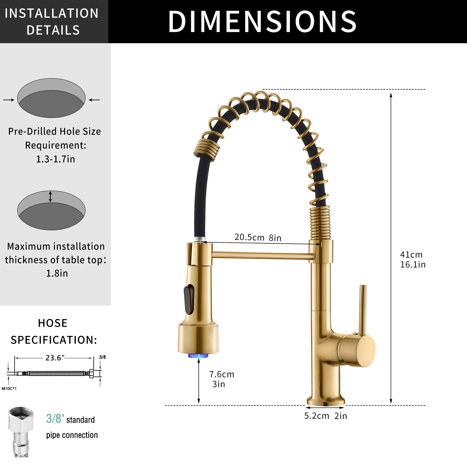 Fapully FA-B-1002G-LED Kitchen-Faucets - View #10