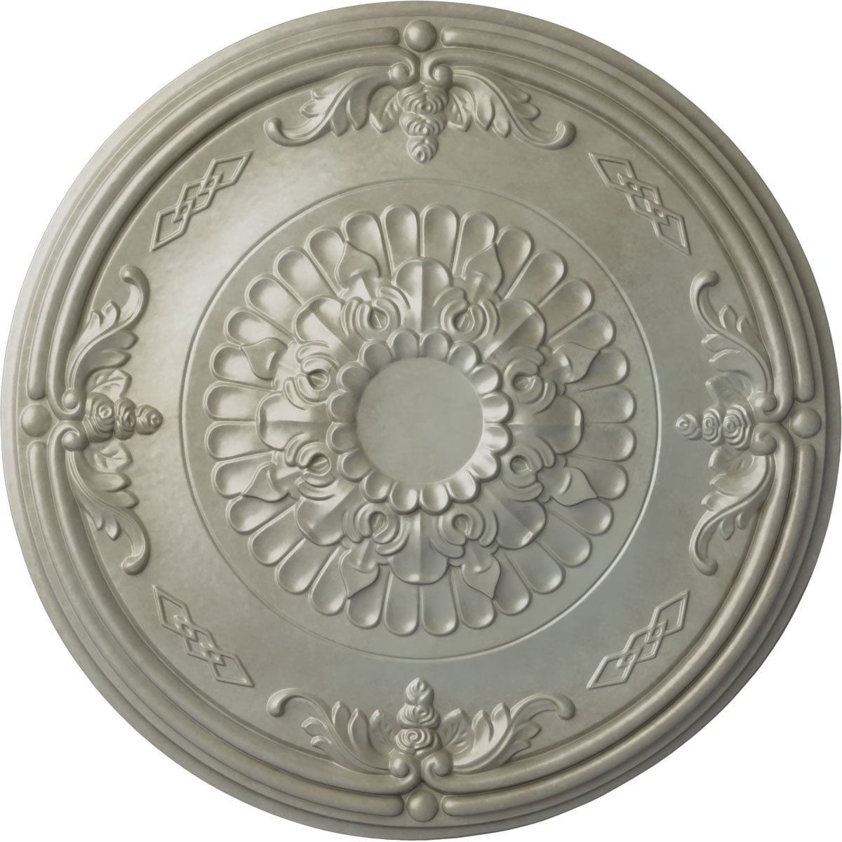 Ekena Millwork CM27ATFLS Athens 26.25-in W x 26.25-in L Painted Flash Gold Polyurethane Whole Ceiling Medallion