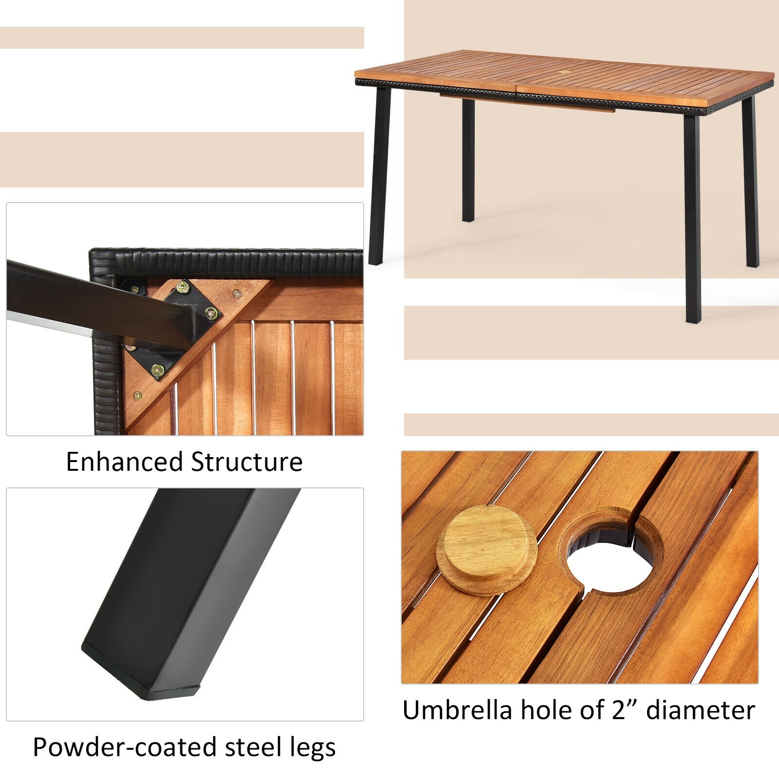 Clihome CWCH-OP70C691 Patio-Tables - View #5