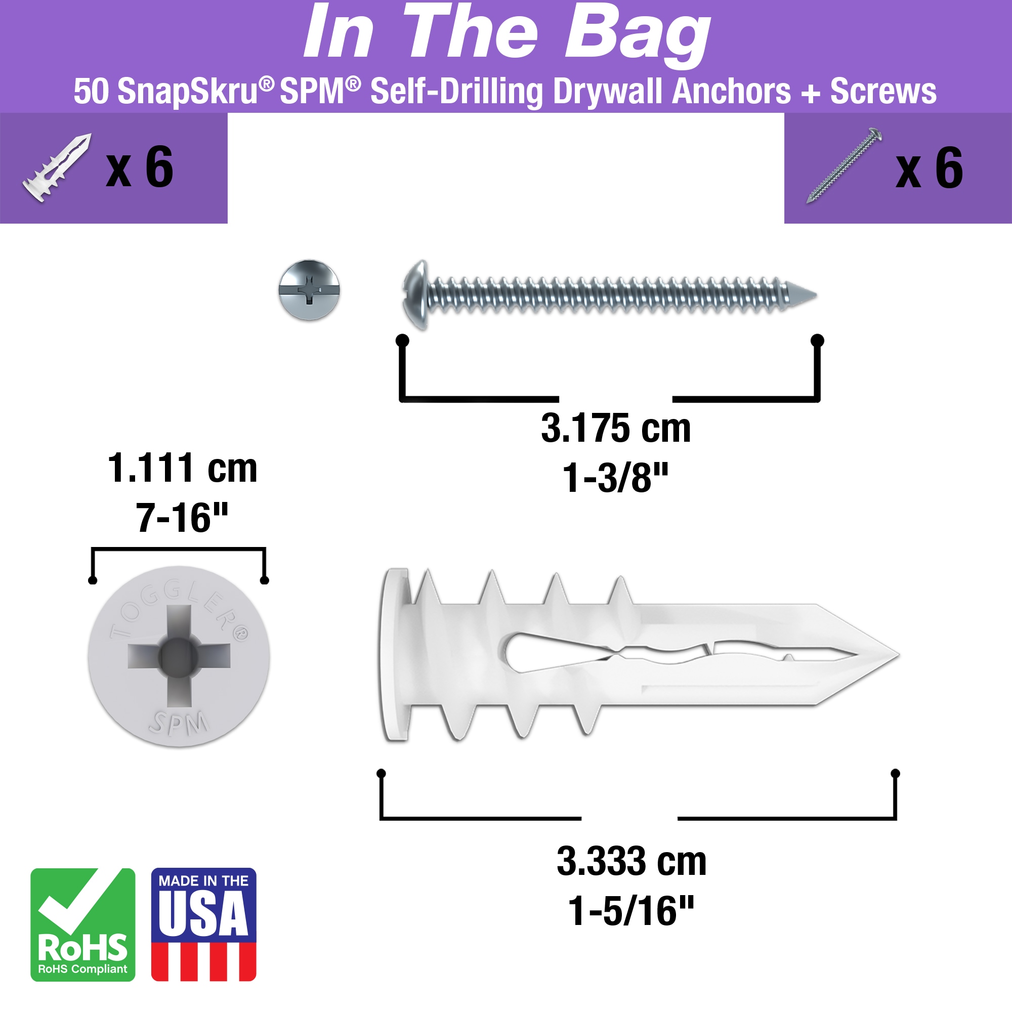 TOGGLER 50150 Drywall-Anchors - View #4