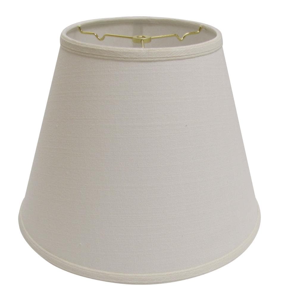 Cloth & Wire 13-in x 18-in White Linen Empire Lamp Shade