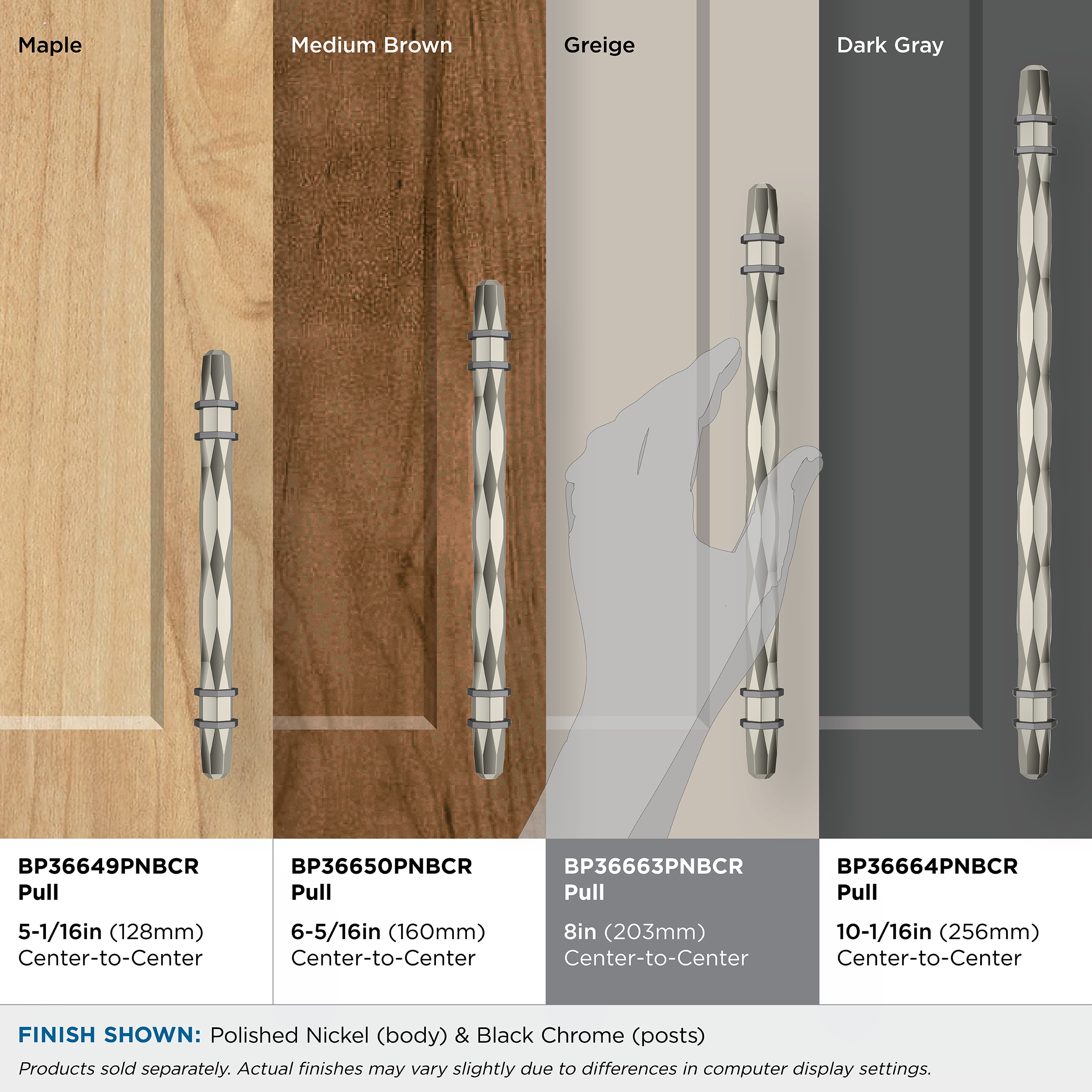 Amerock BP36663PNBCR Cabinet-Pulls - View #9