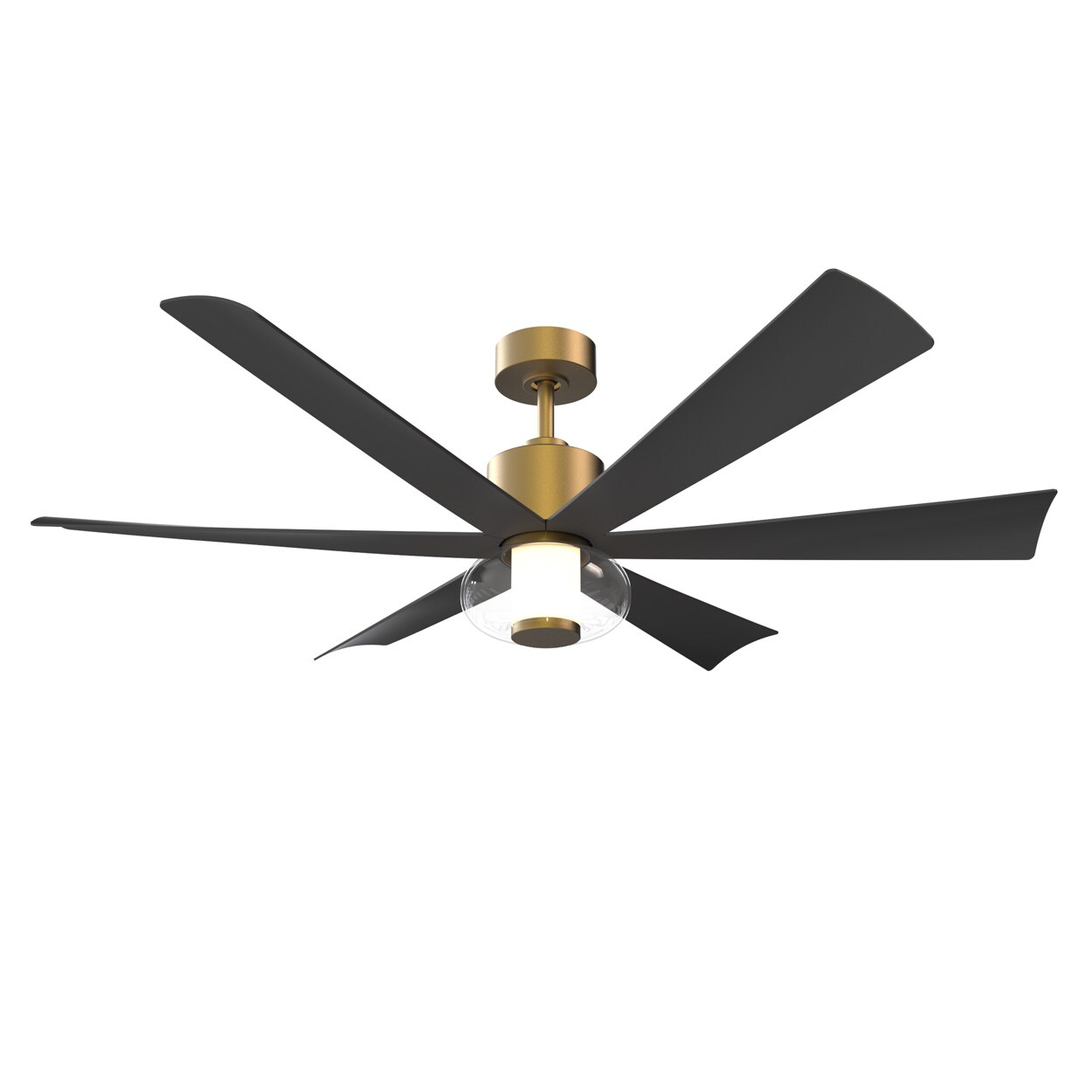 Minka Aire Veyra 56-in Legacy Brass LED Ceiling Fan With Light and Remote Control Included Sansujyuku sansujyuku.com