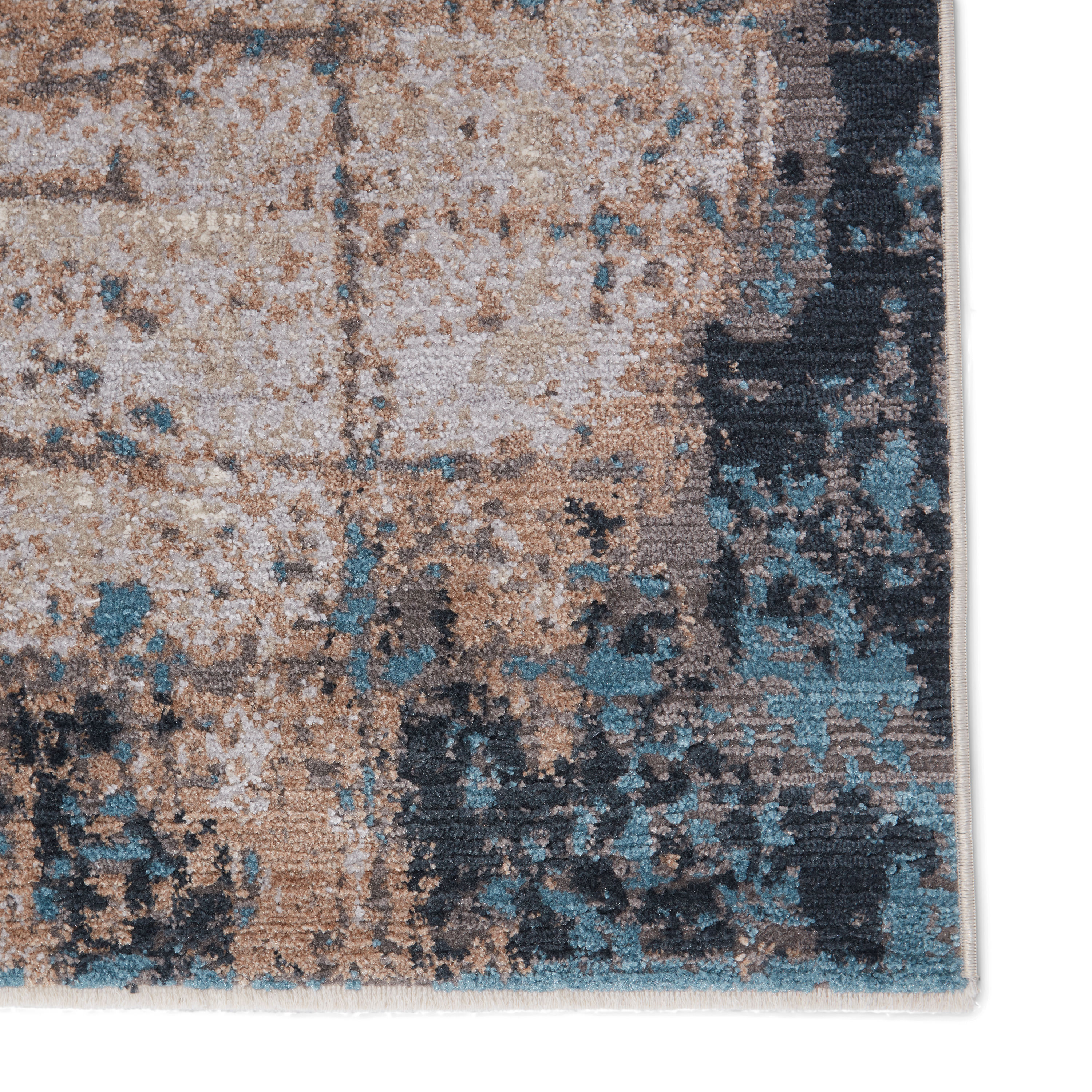 Jaipur Living Tunderra 5 X 8 Gray/Blue Indoor Abstract Industrial