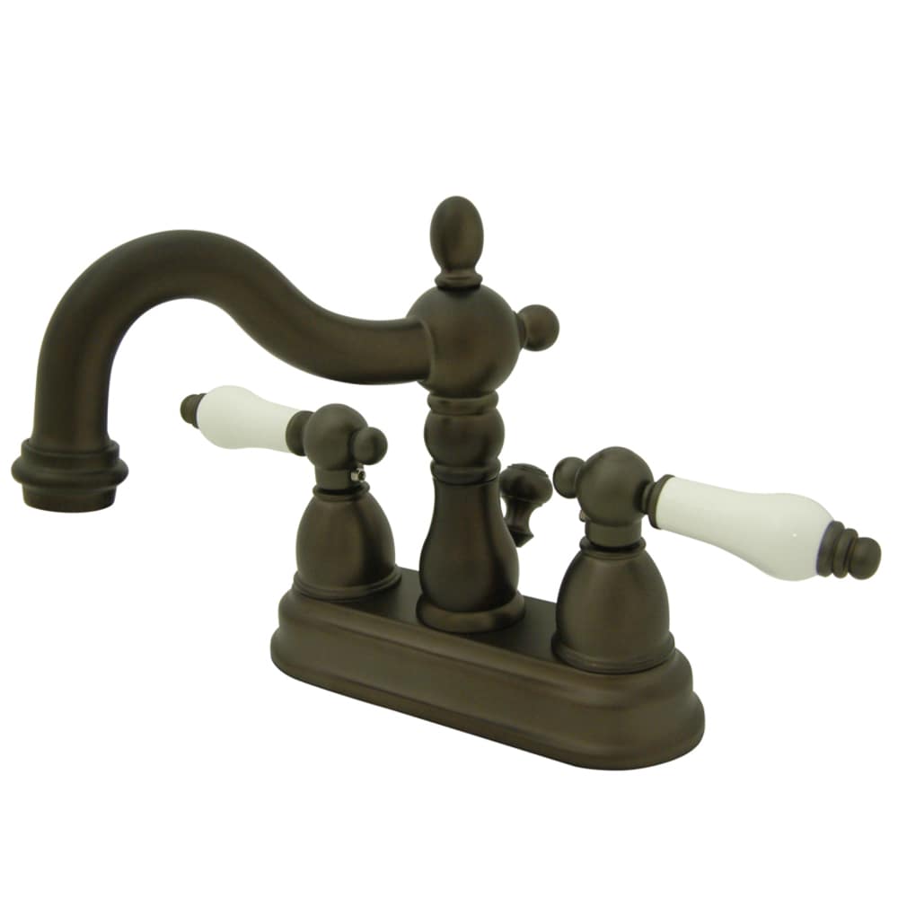 Kingston Brass Georgian Oil Rubbed Bronze 2 Handle 4 In Centerset Mid Arc Bathroom Sink Faucet 4409