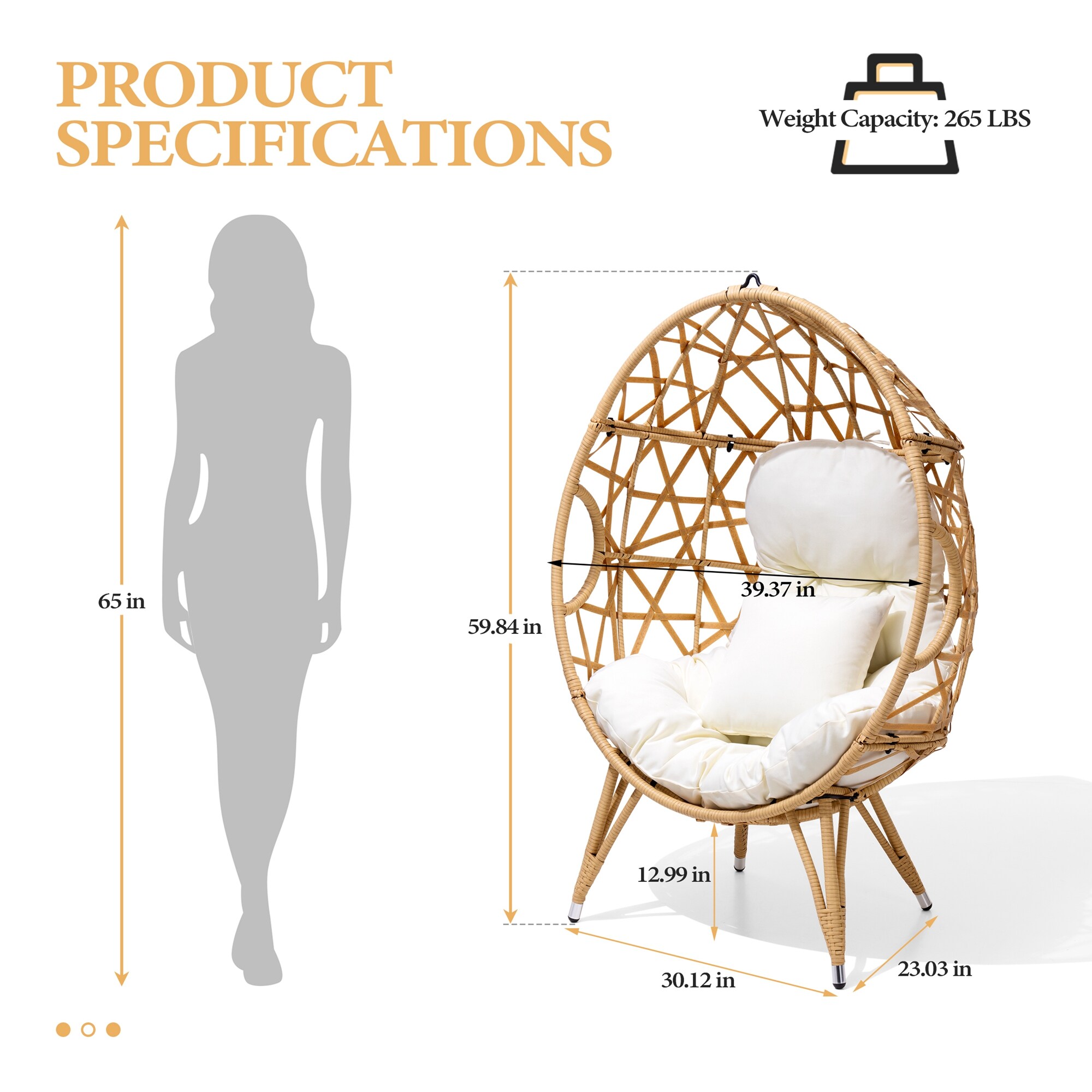Crestlive Products CL-DC024BEI Patio-Chairs - View #3