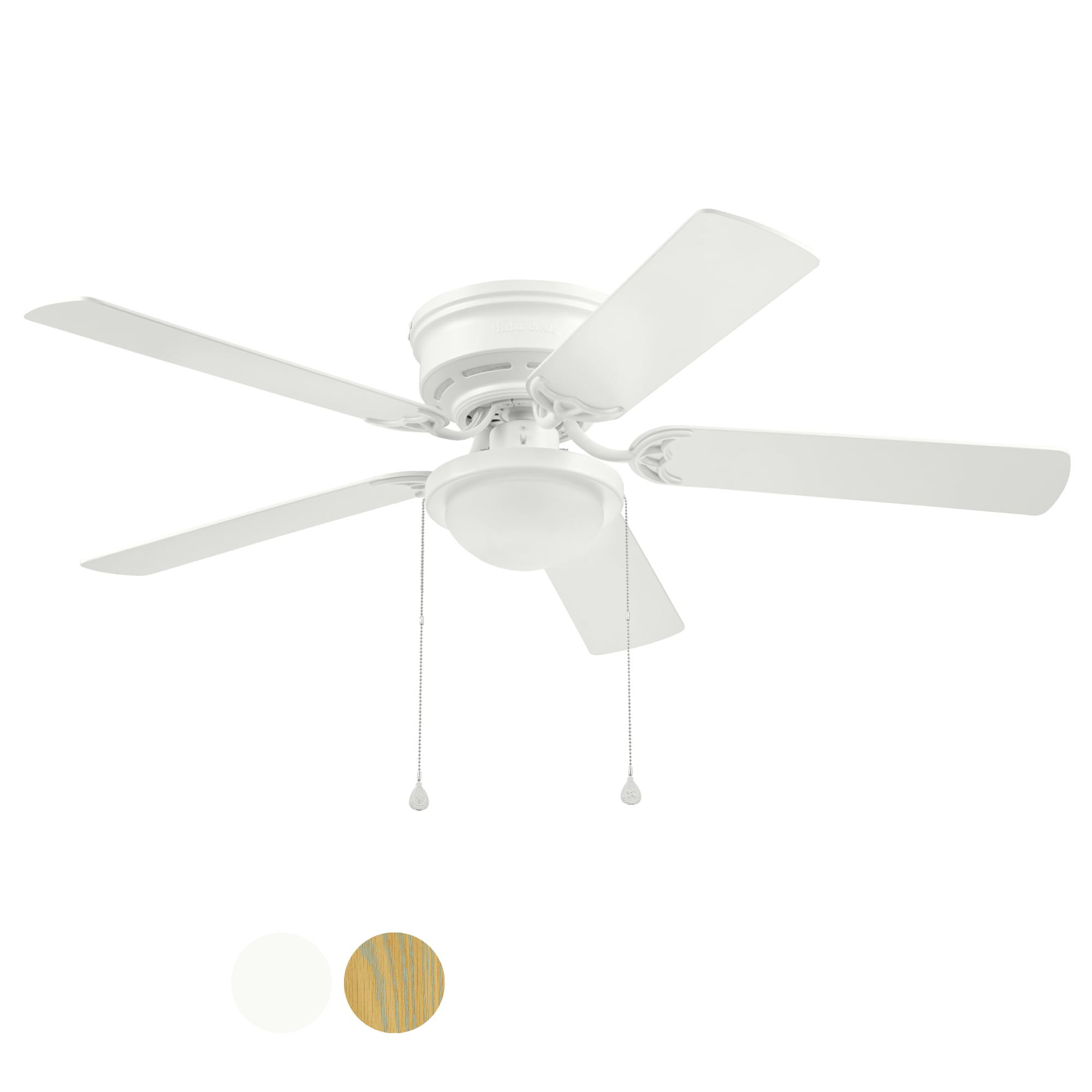 Armitage 52-in White LED Indoor Flush Mount Ceiling Fan with Light (5-Blade) | - Harbor Breeze 42600