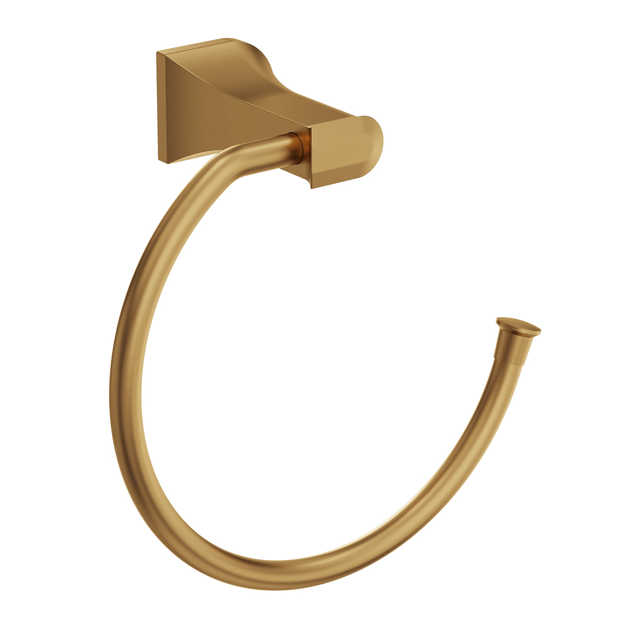 EVERSTEIN  Brushed Gold Wall-Mount Single Stainless Steel Towel Ring