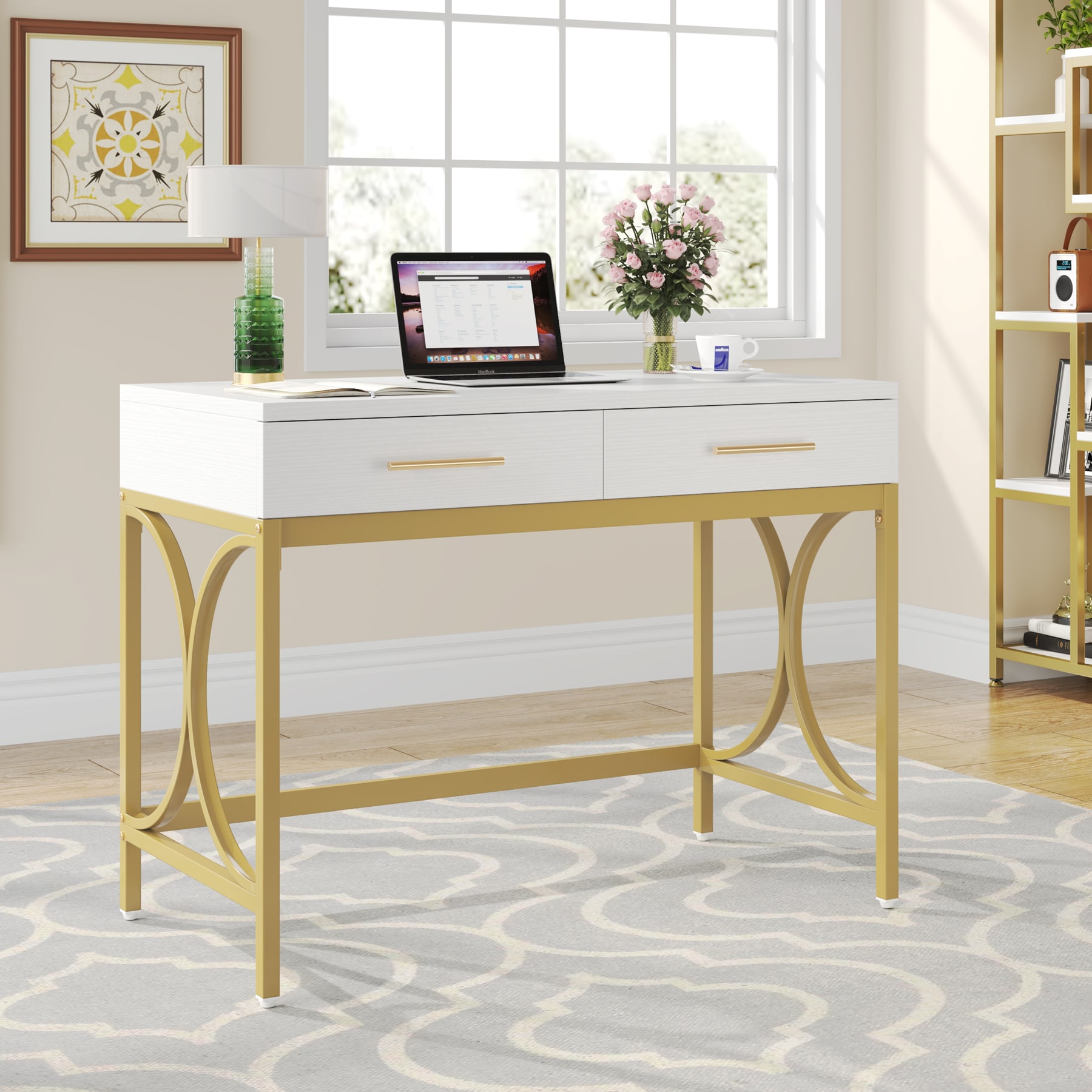 Fnova LWTJ-JW0742 Office Conference Table Multiple colors/finishes 1 -Person Conference table ( 41.33-in W x 30.7-in H )