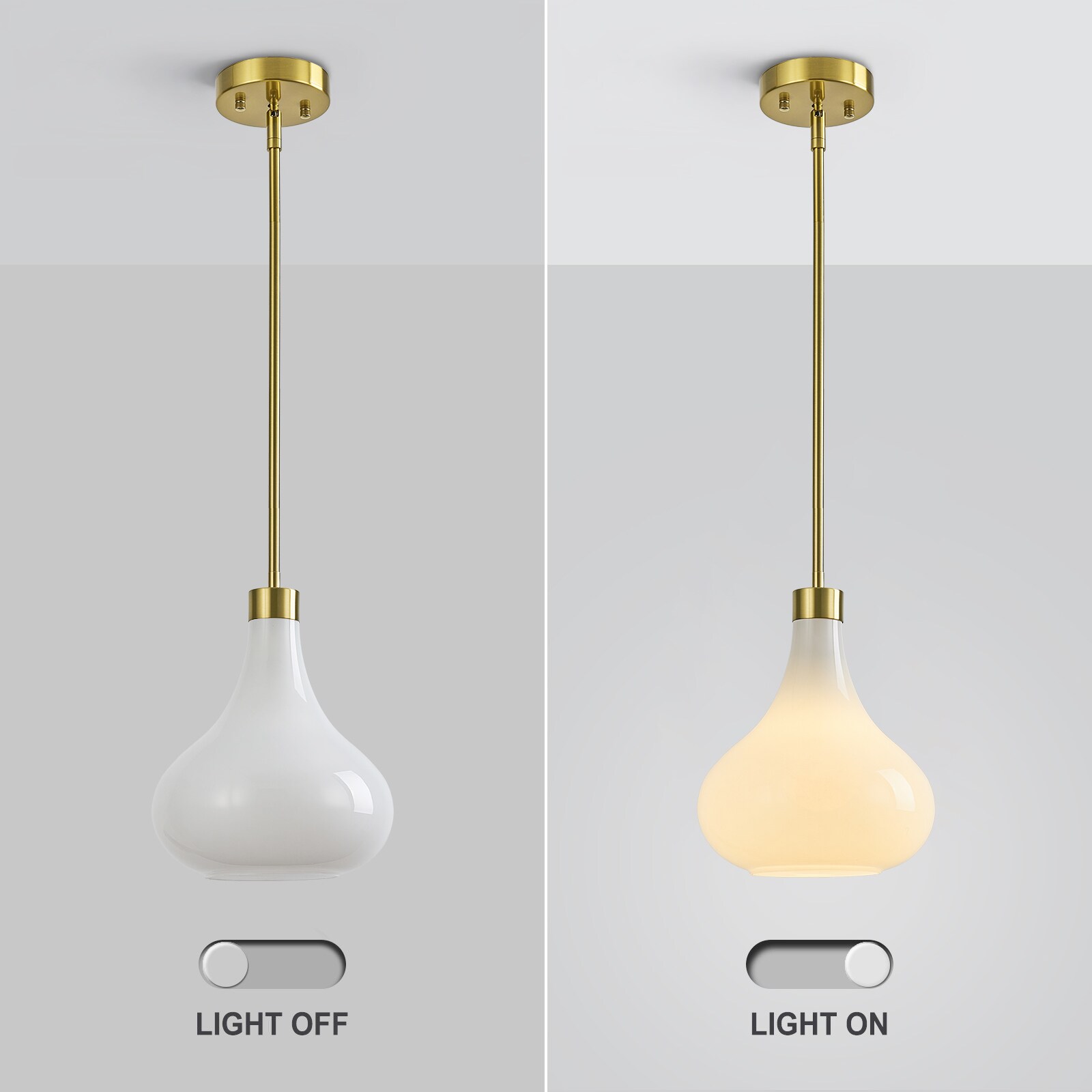 ZHLLMQ JP-666-1-GOLD-MILKY Pendant-Lights - View #3
