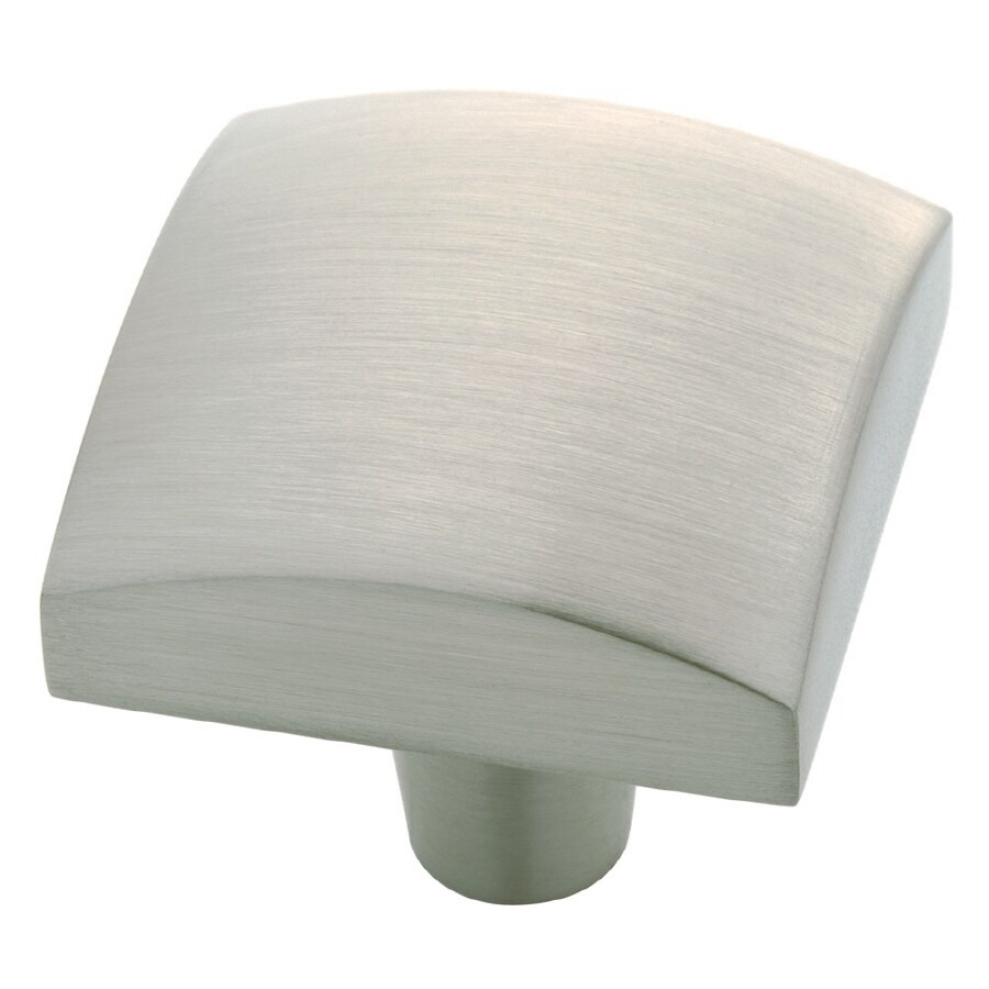 Brainerd P00014V-SN-C 1-1/4-in Satin Nickel Square Modern Cabinet Knob