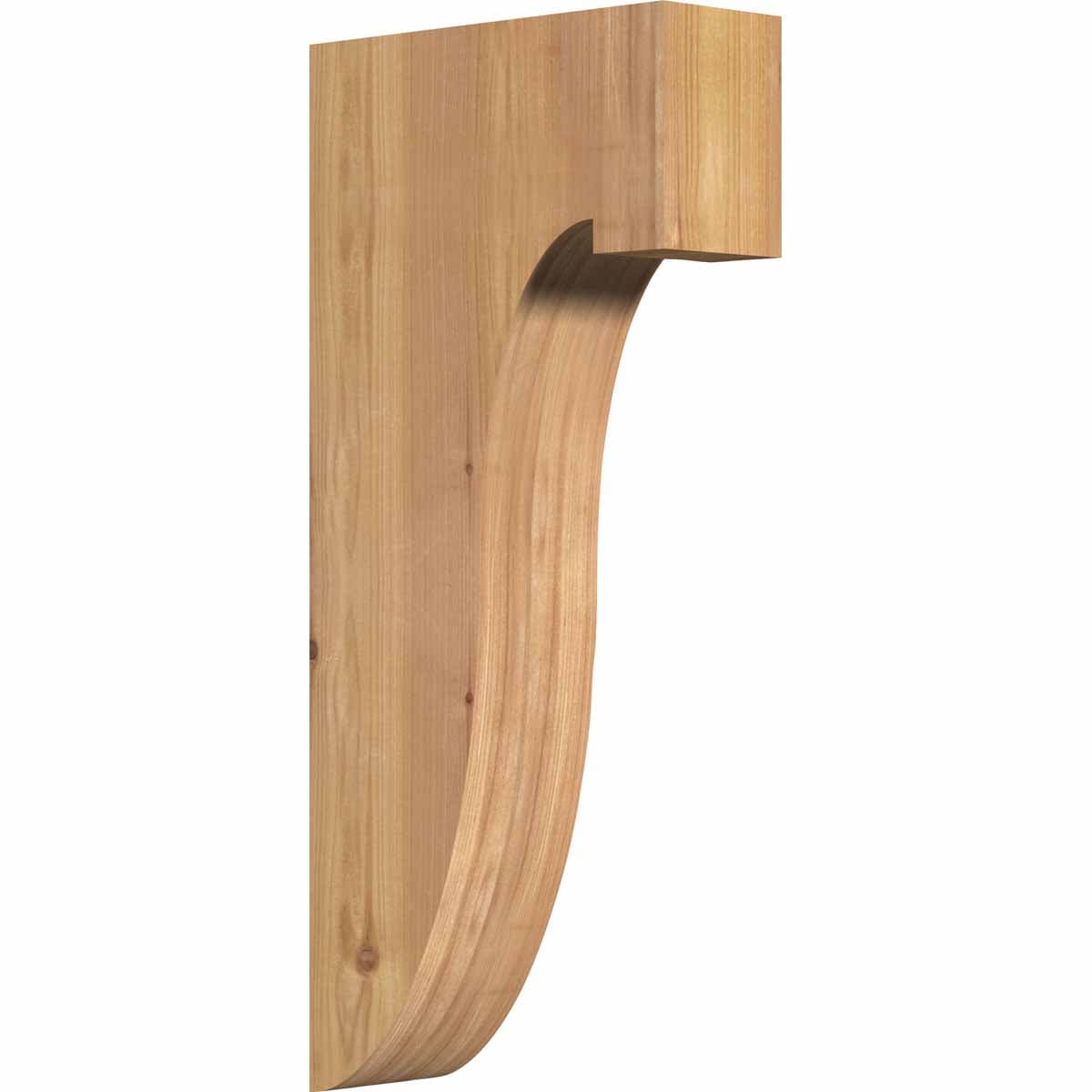 Ekena Millwork COR04X10X22DEL00SWR 3.5-in x 10-in x 22-in Del monte Unfinished Western red cedar Wood Paintable/Stainable Corbel