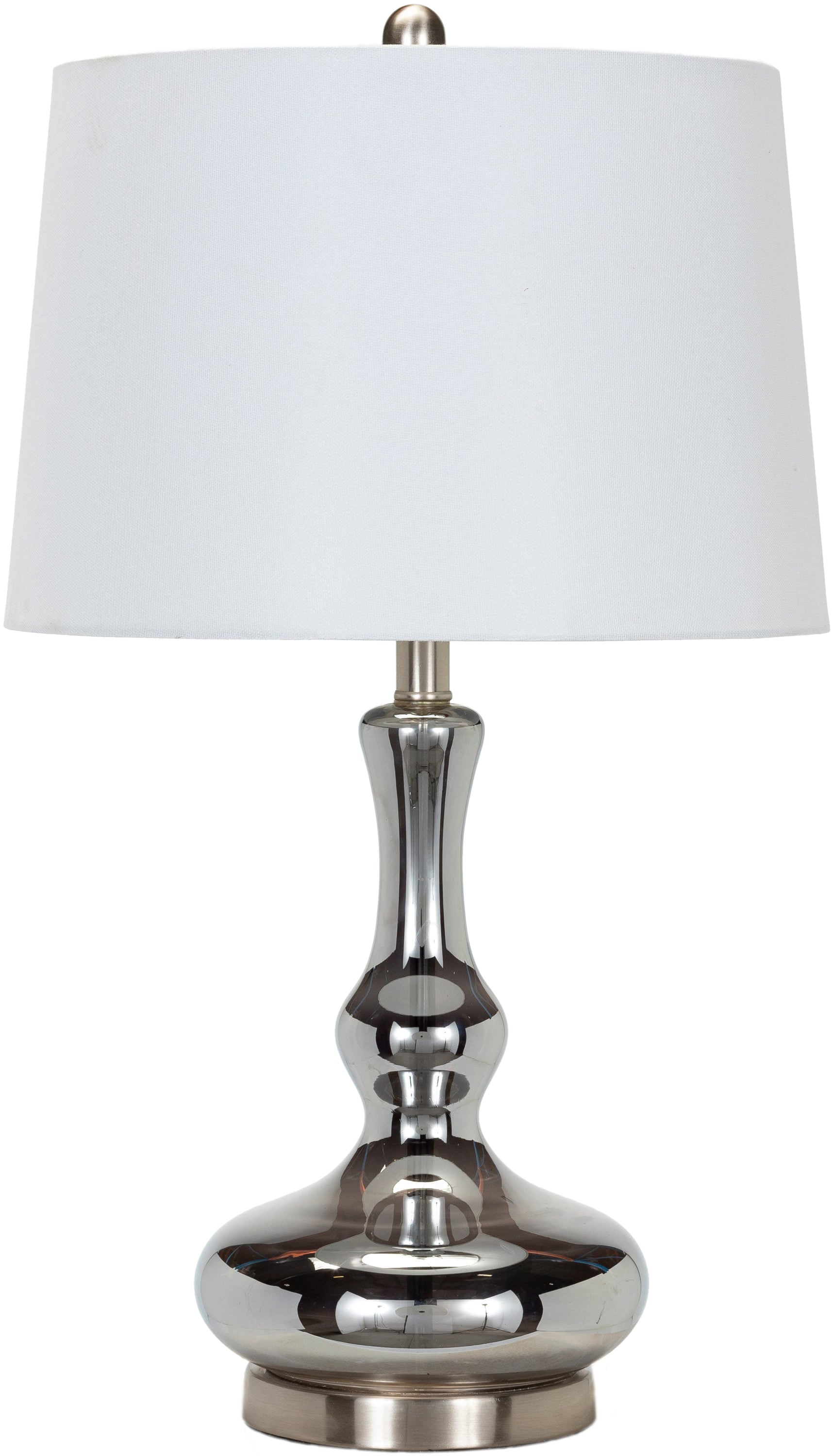 Surya RCR-001 Ranchester 26-in Silver 3-way Table Lamp with Linen Shade