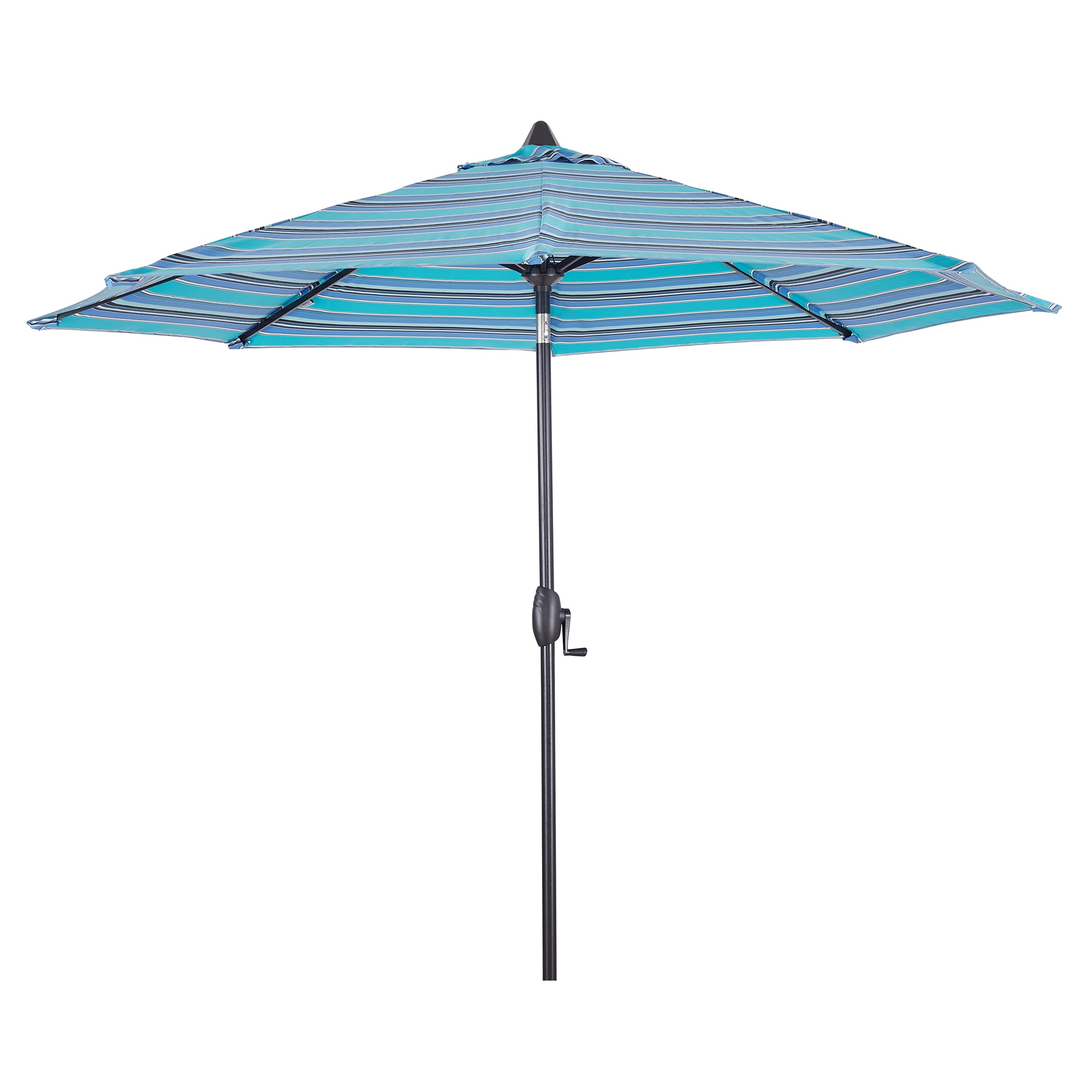 PEAK HOME FURNISHINGS 970297 9-ft Aluminum Blue Push-button Tilt Market Patio Umbrella
