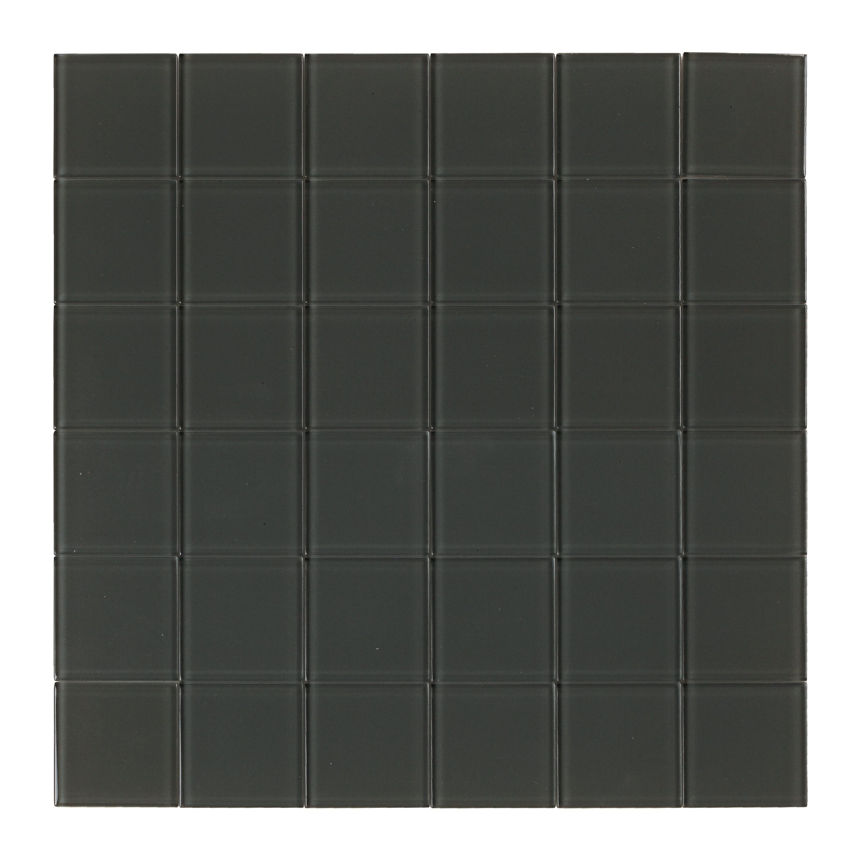 SpeedTiles IG200BUI072/BX6 Buis Dark Green 11-1/4-in x 11-1/4-in Glossy Glass Mosaic Wall Tile (5.35-sq. ft/ Carton)