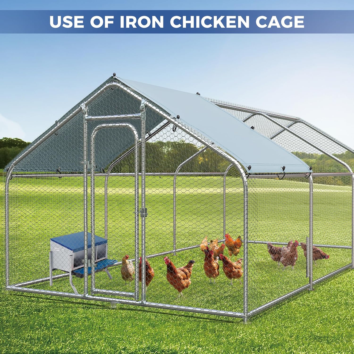 IdealHouse Chicken Nesting Box 4 Compartment Roll Out with Pull Out ...