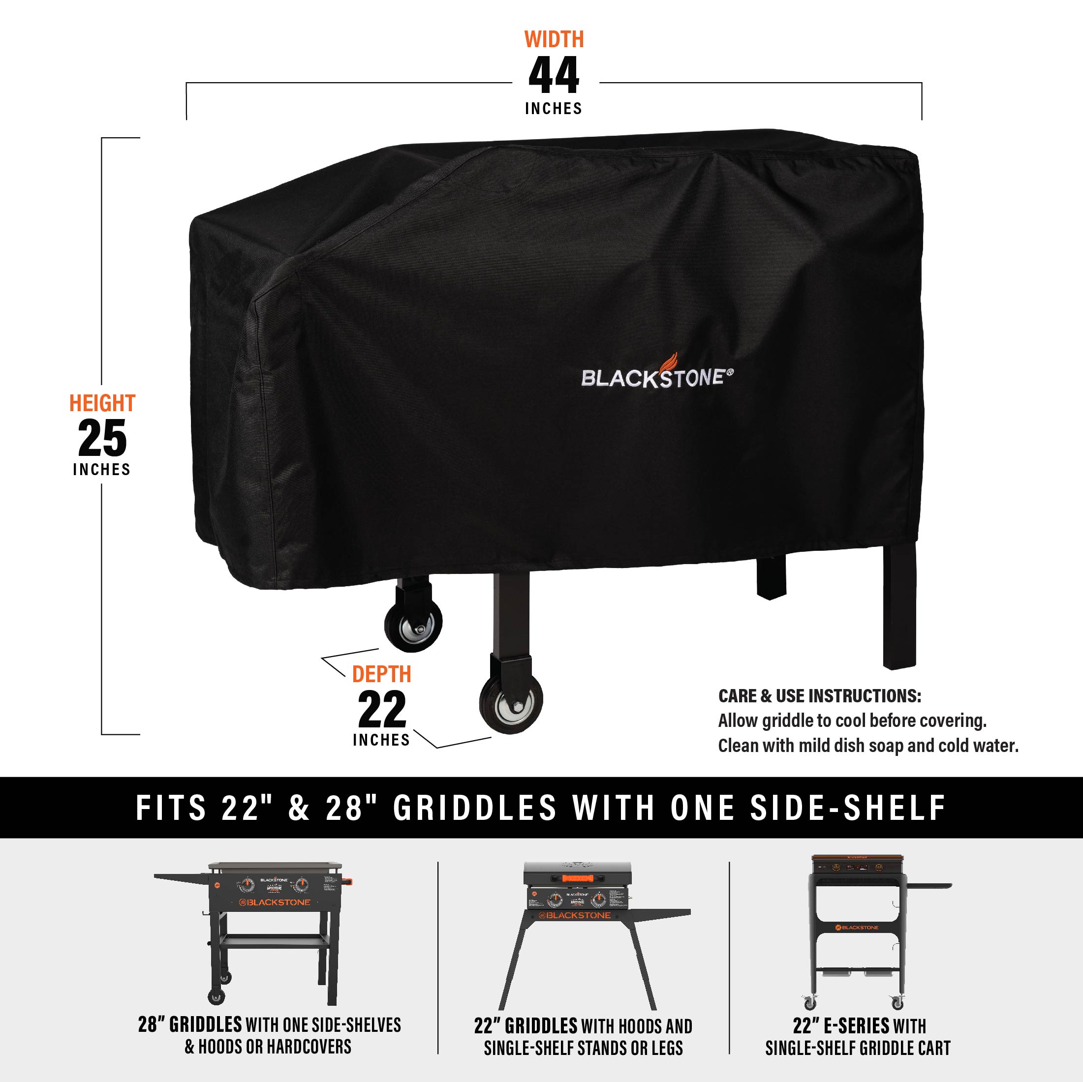 Blackstone 28 Griddle Hard Cover 29-in W x 2.75-in H Black Flat Top Grill  Cover in the Grill Covers department at