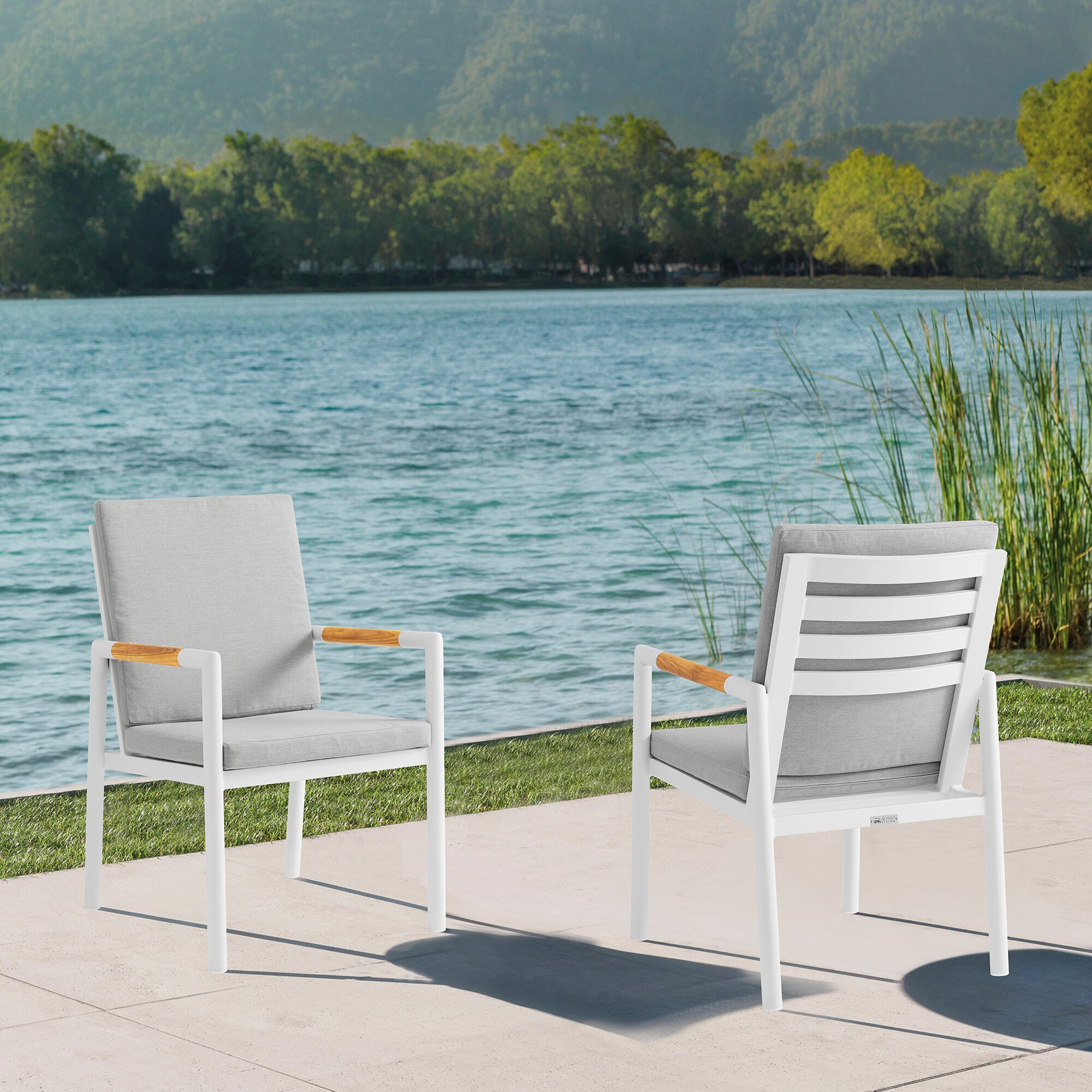 Armen Living LCCRCHWH Dining-Chairs - View #8