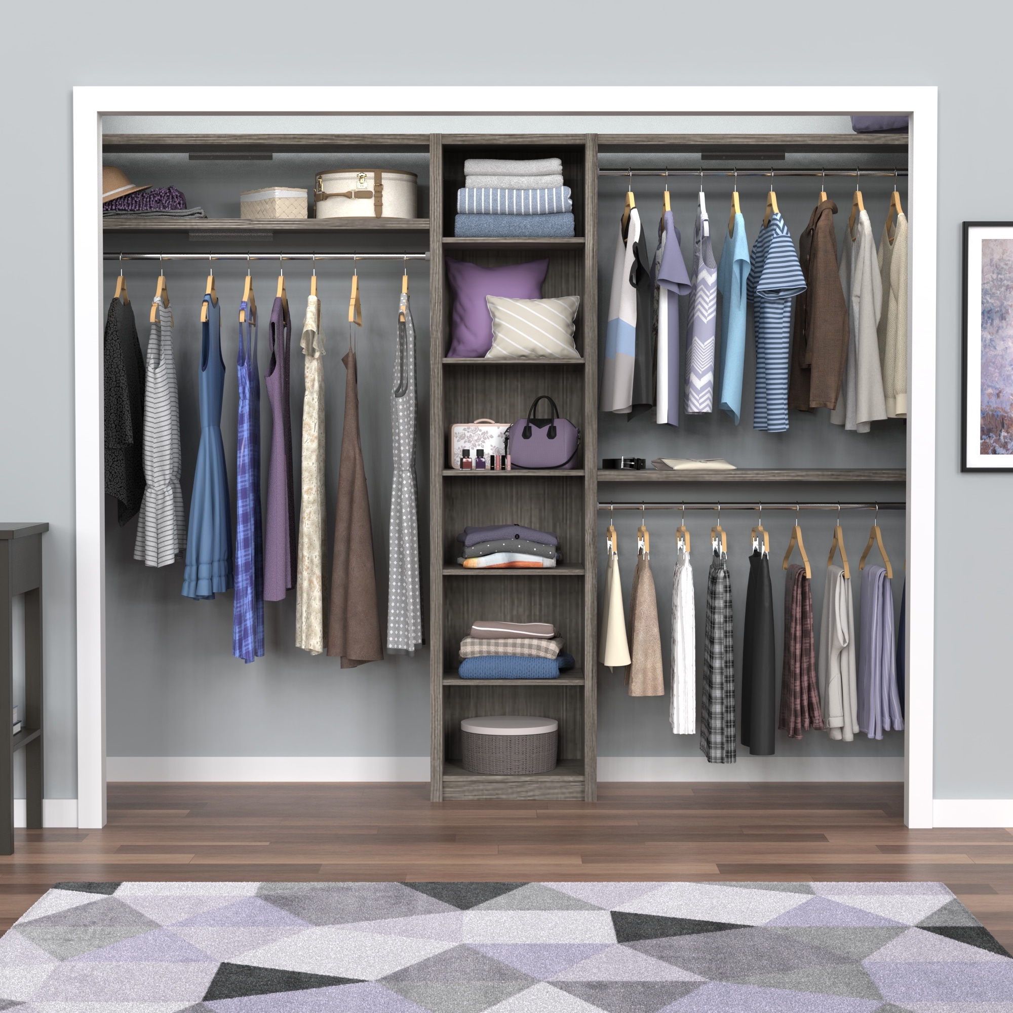 ClosetMaid SpaceCreations 3.5-ft to 9.5-ft W x 84-ft H Cool Gray Solid ...