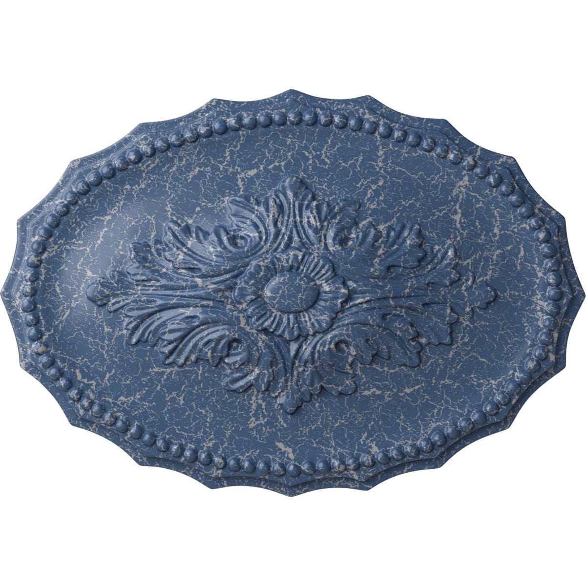 Ekena Millwork CM16OXAMC Oxford 11.75-in W x 16.5-in L Painted Americana Crackle Polyurethane Whole Ceiling Medallion
