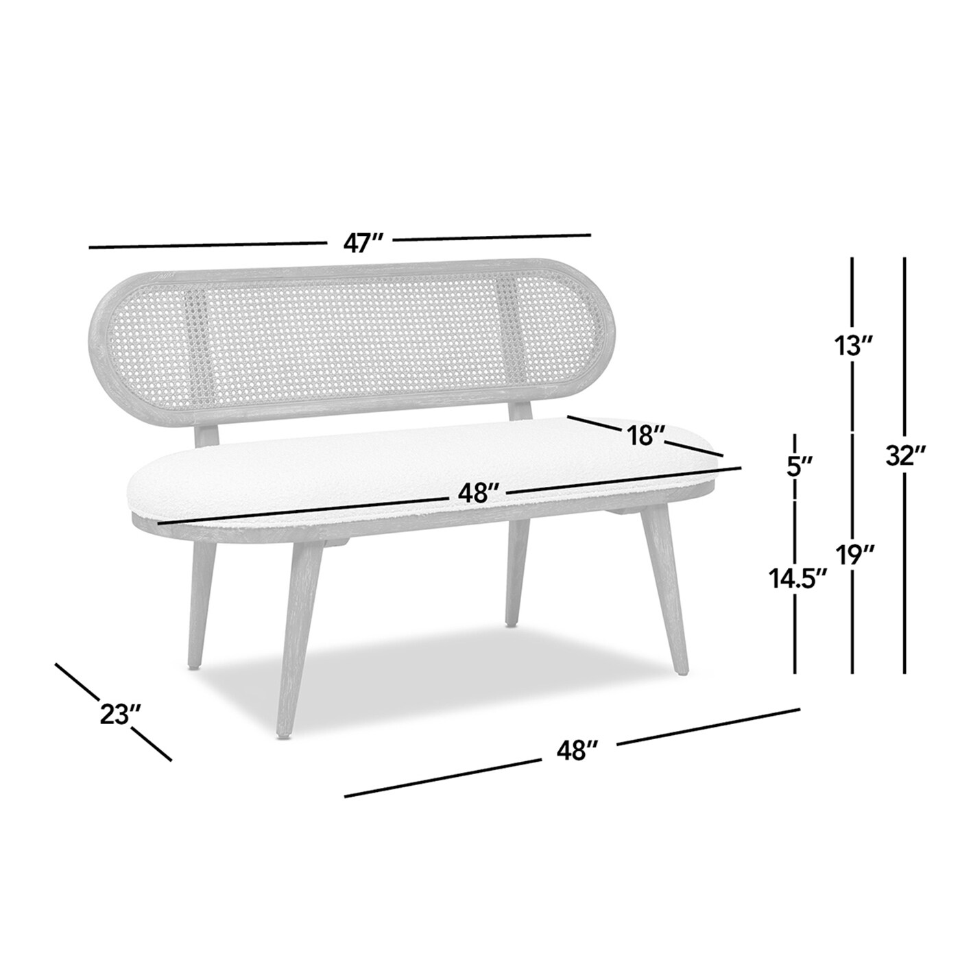 Jennifer Taylor Home LMY-MBW-61370 bench - View #11