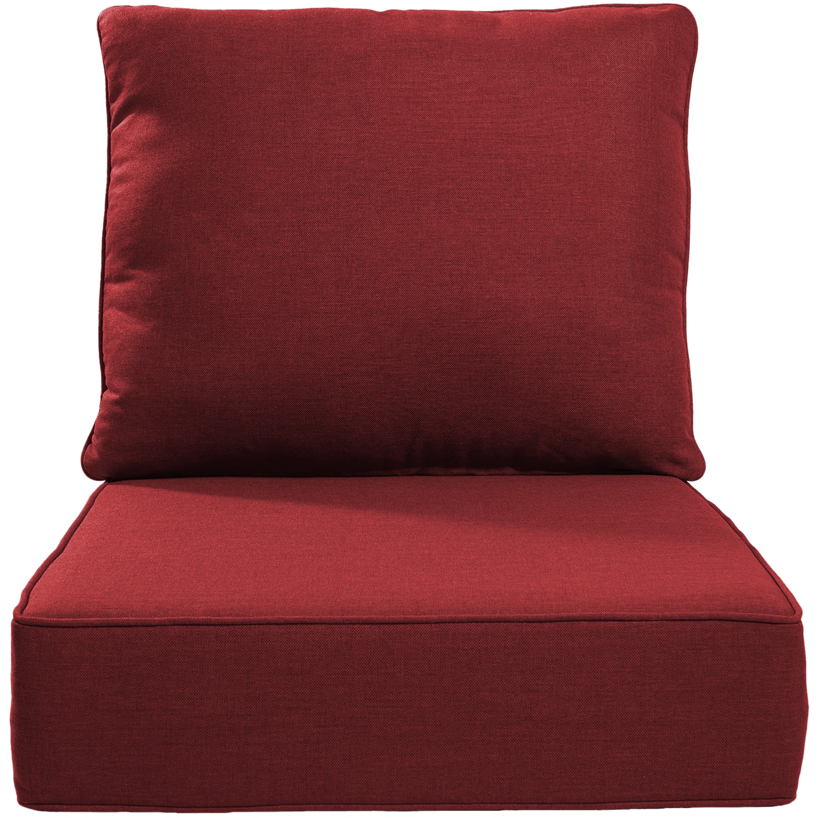Rilyson FSZBD022-5 24-in x 22-in 2 -Piece Red Patio chair cushion