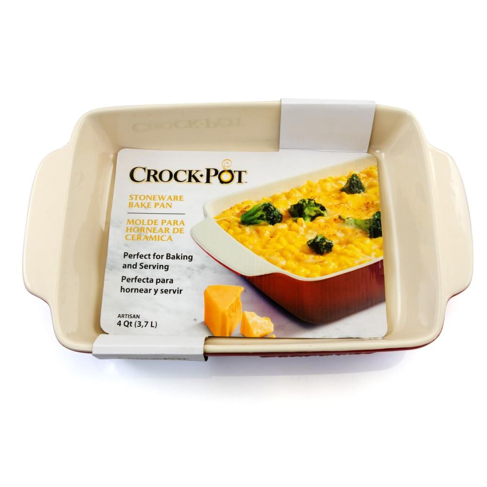 Crock-pot Artisan 4-Quart Stoneware Rectangular Bake Pan, Gradient Teal