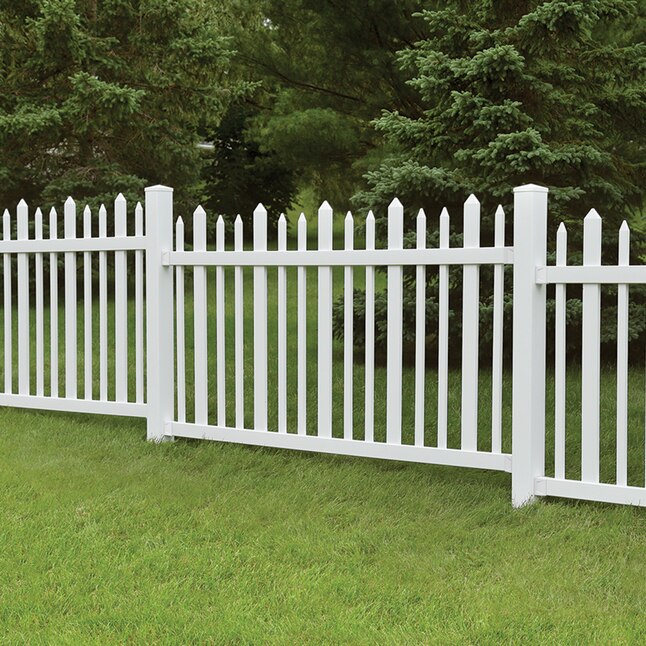 Freedom Pre-Assembled Ashford 4-ft H x 8-ft W White Vinyl Fence Panel Freedom Pre-Assembled Ashford 4-ft H x 8-ft W White Vinyl Fence Panel
