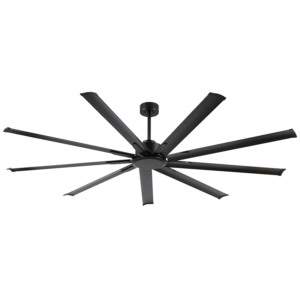 MLIAN WBCF-BS212-BK xiaofeidao 84-in Integrated LED Black with Black Blades Ceiling Fan Without Light ( 8 -Blade )