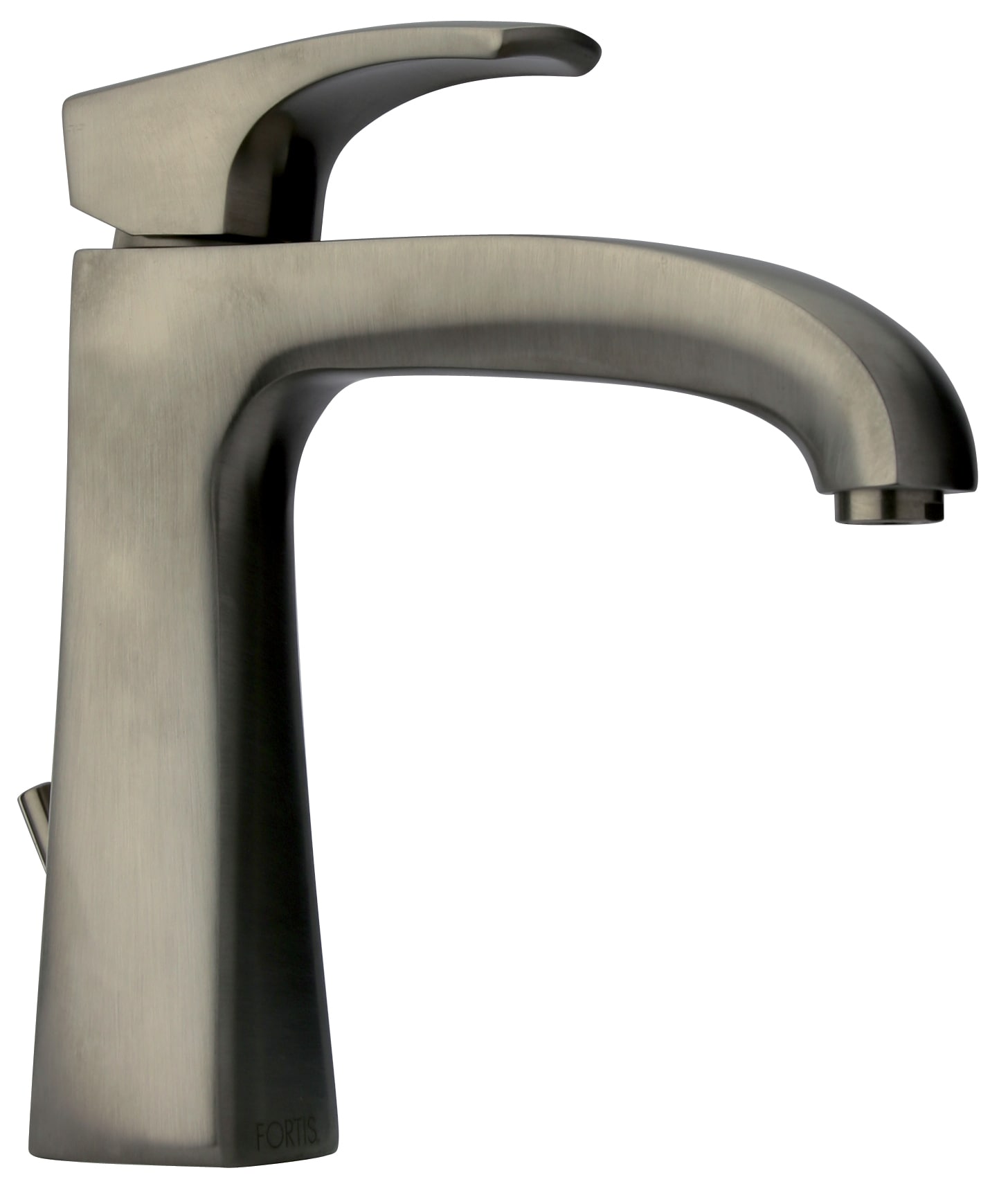 LaToscana 89PW211 Lady Brushed Nickel Single hole 1-handle Low-arc Residential Handle Bathroom Sink Faucet with Drain with Deck Plate