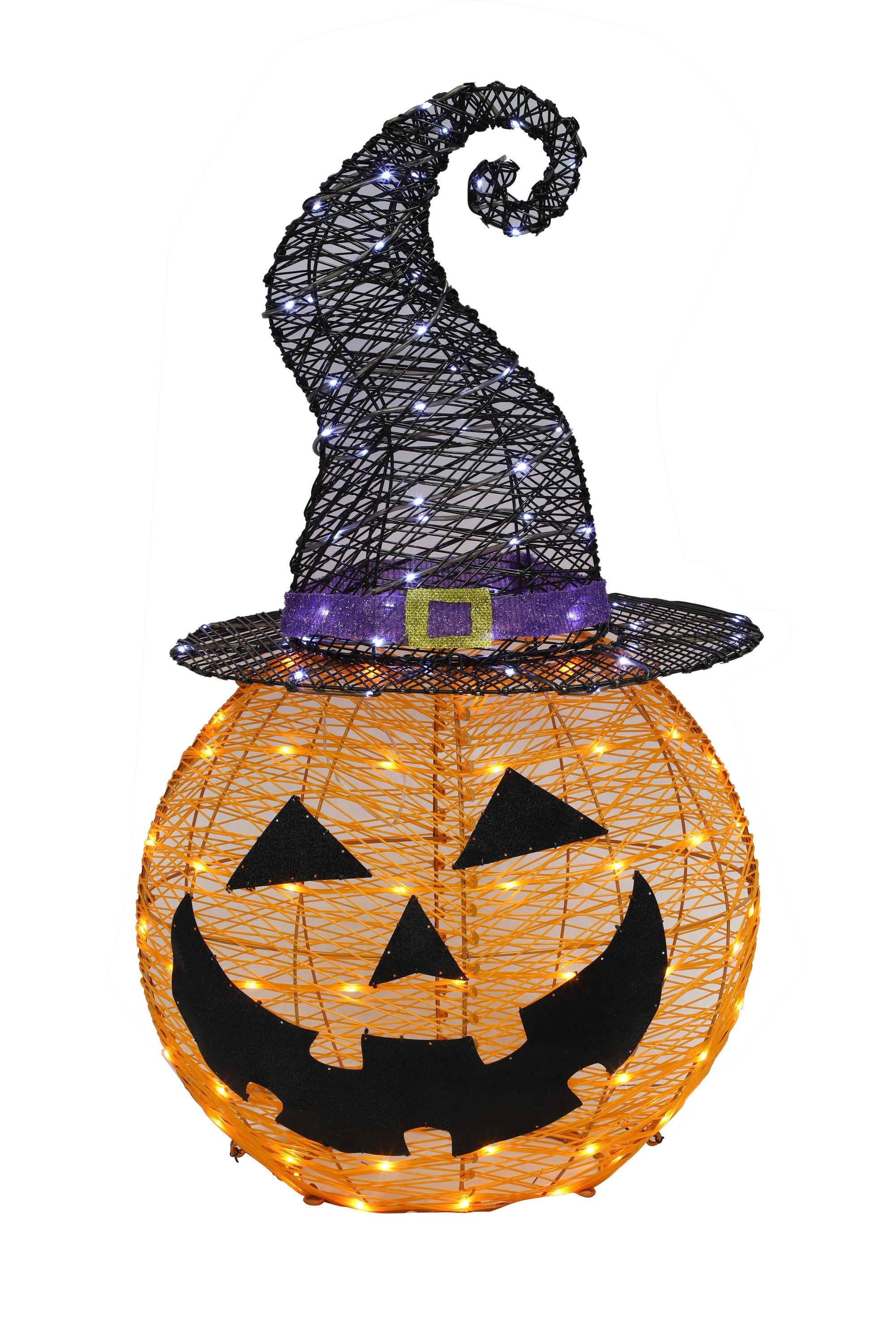 HL Halloween Decor Glitter Witch Hats Garland 