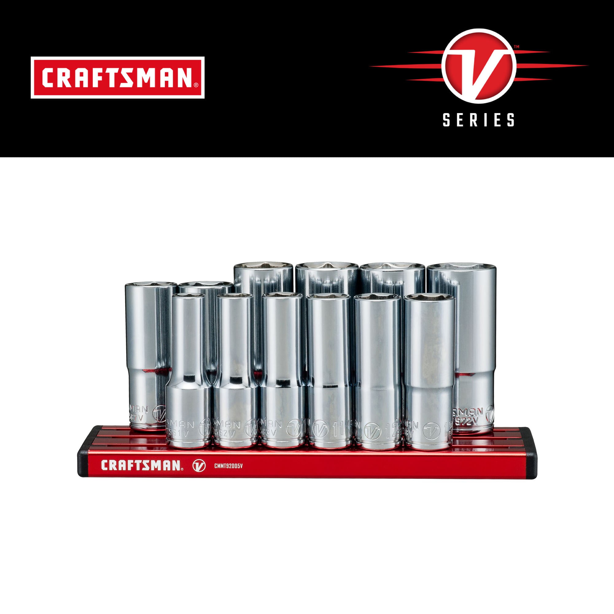 CRAFTSMAN V-Series 12-Piece Metric 3/8-in Drive 6-point Set Deep