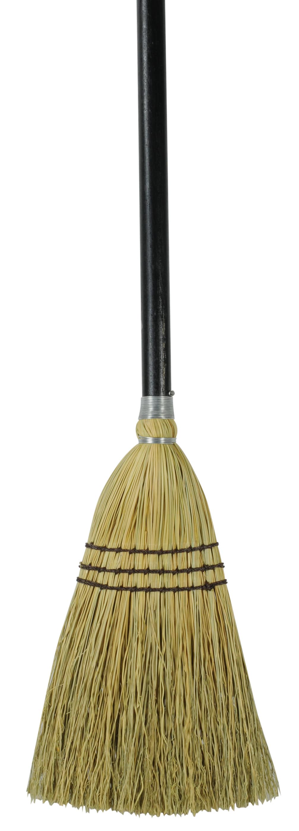 Rubbermaid Commercial 12 inch Corn Whisk Broom, Yellow, Flagged Natural Bristles for Multi-Surface Sweeping, Remove Dirt and Debris from Porches