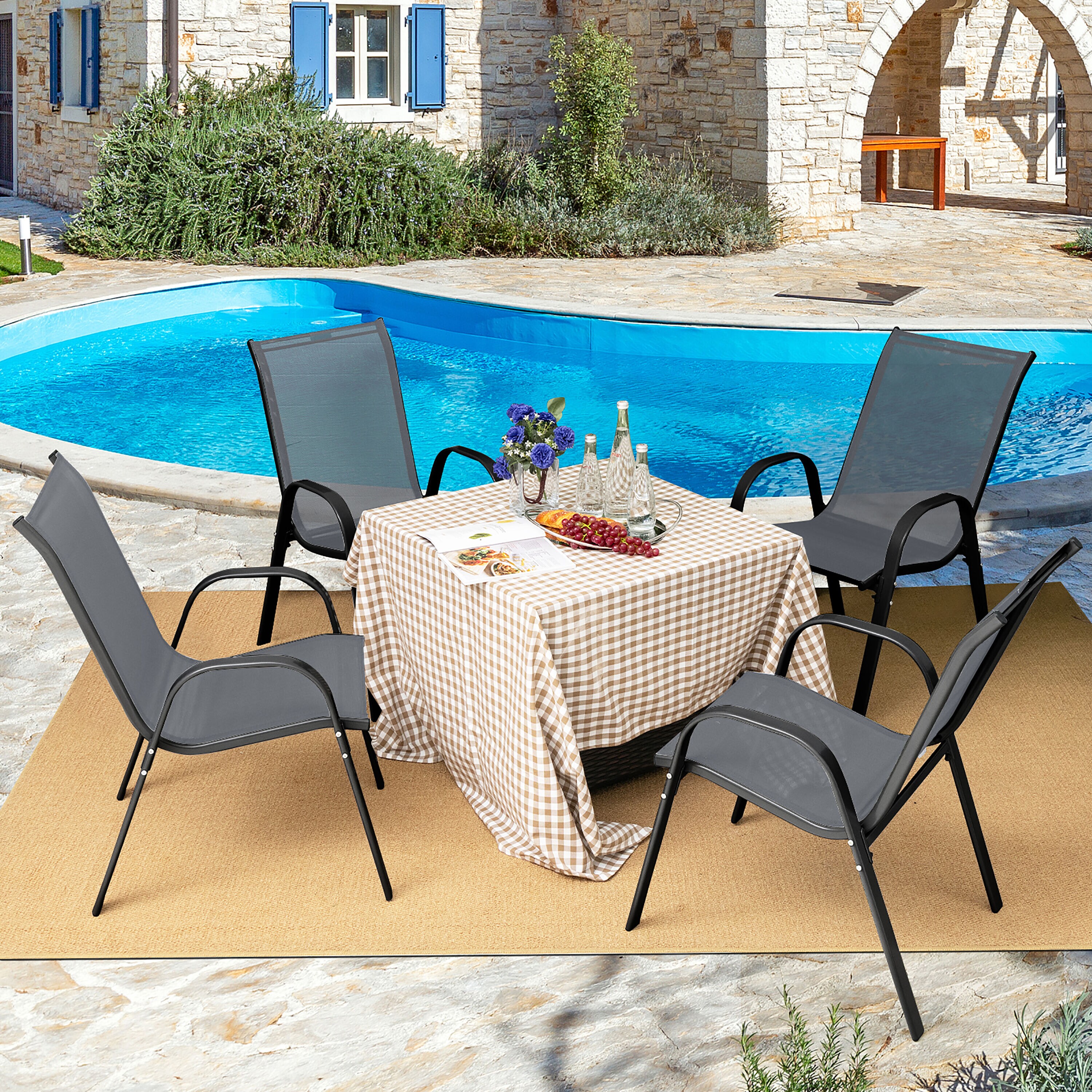 Costway NP10473GR-4 Patio-Chairs - View #8