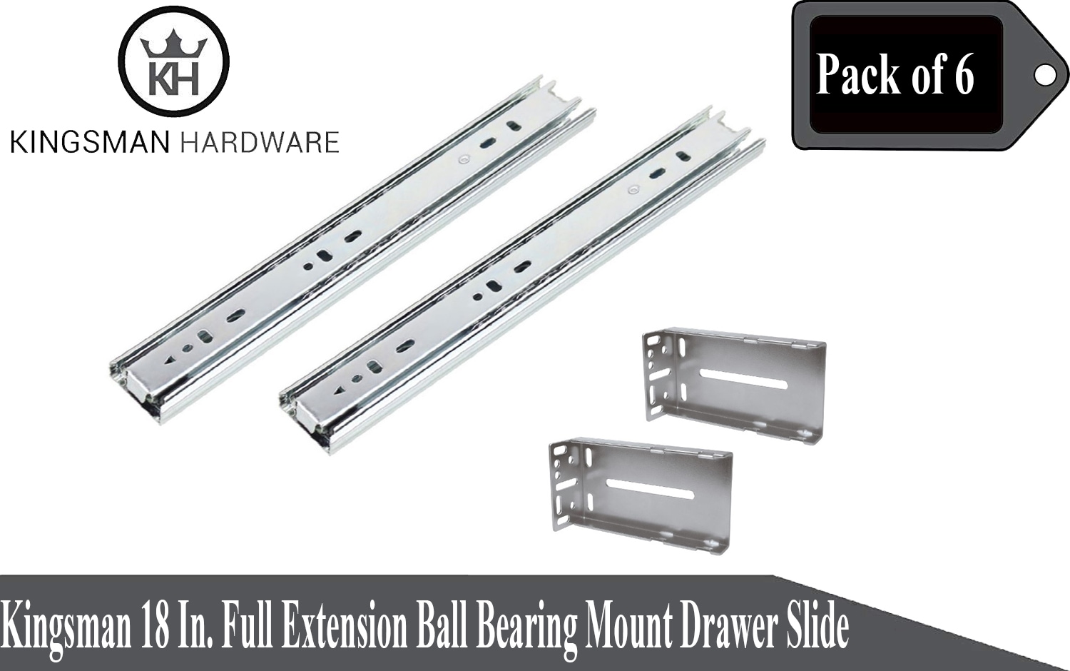 Kingsman Hardware WCDS18-6 Drawer-Slides - View #2