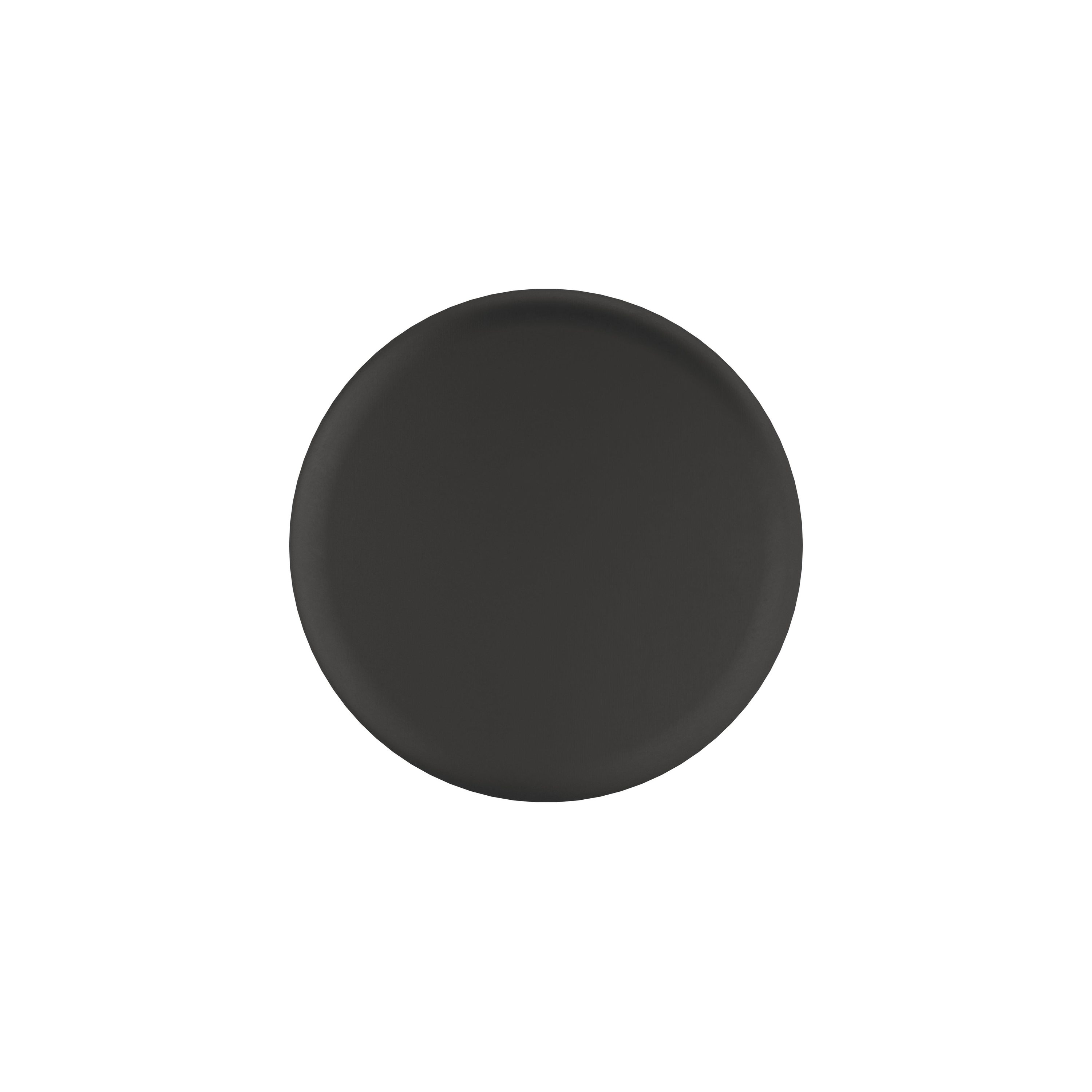 Matte Black Round Modern Cabinet Knob with Mounting Hardware