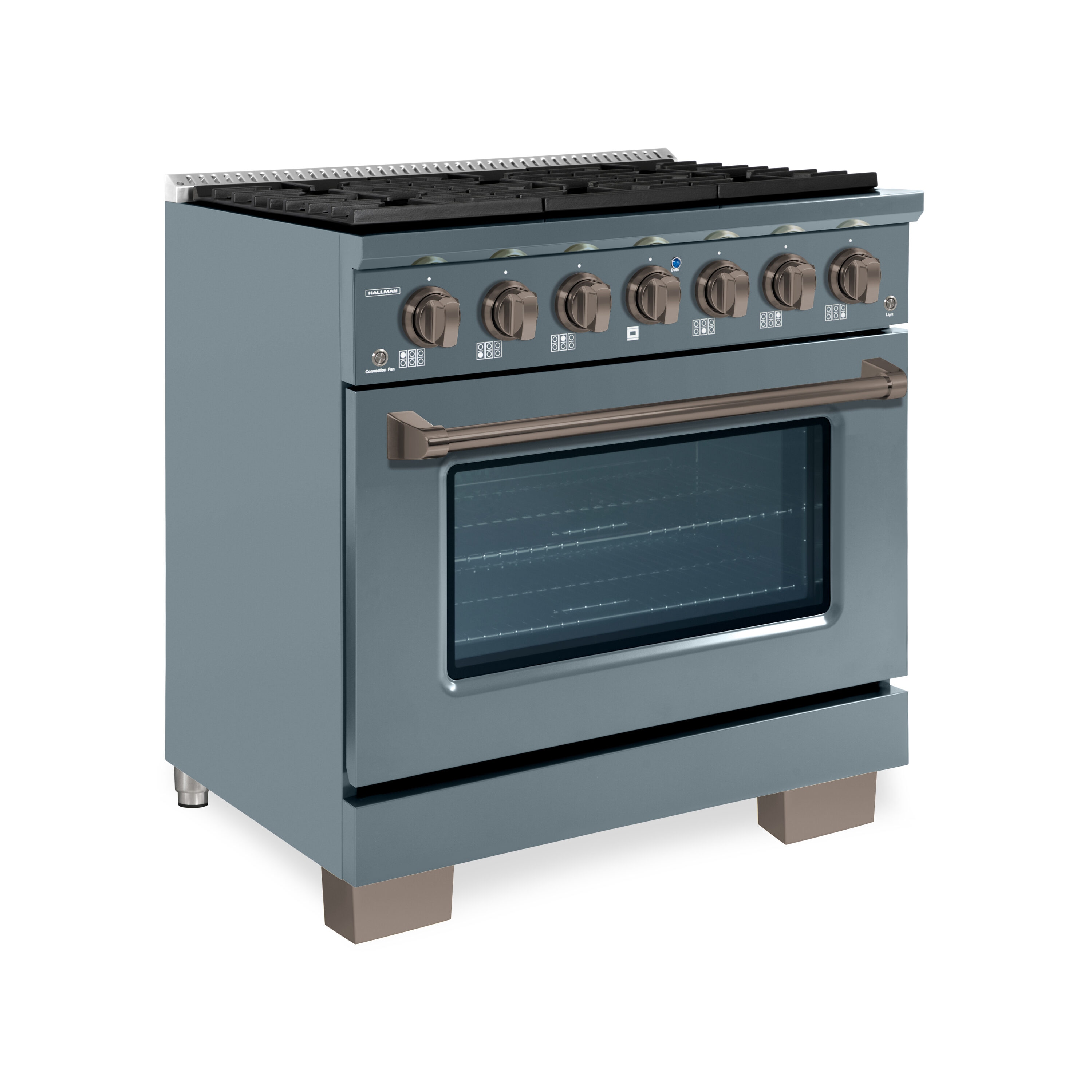 Hallman HBRG36BZGR Freestanding-Gas-Ranges - View #3