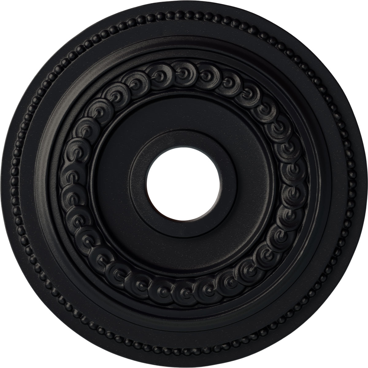 Ekena Millwork CM18OL1SGS Oldham 18-in W x 18-in L Painted Steel Gray Polyurethane Whole Ceiling Medallion