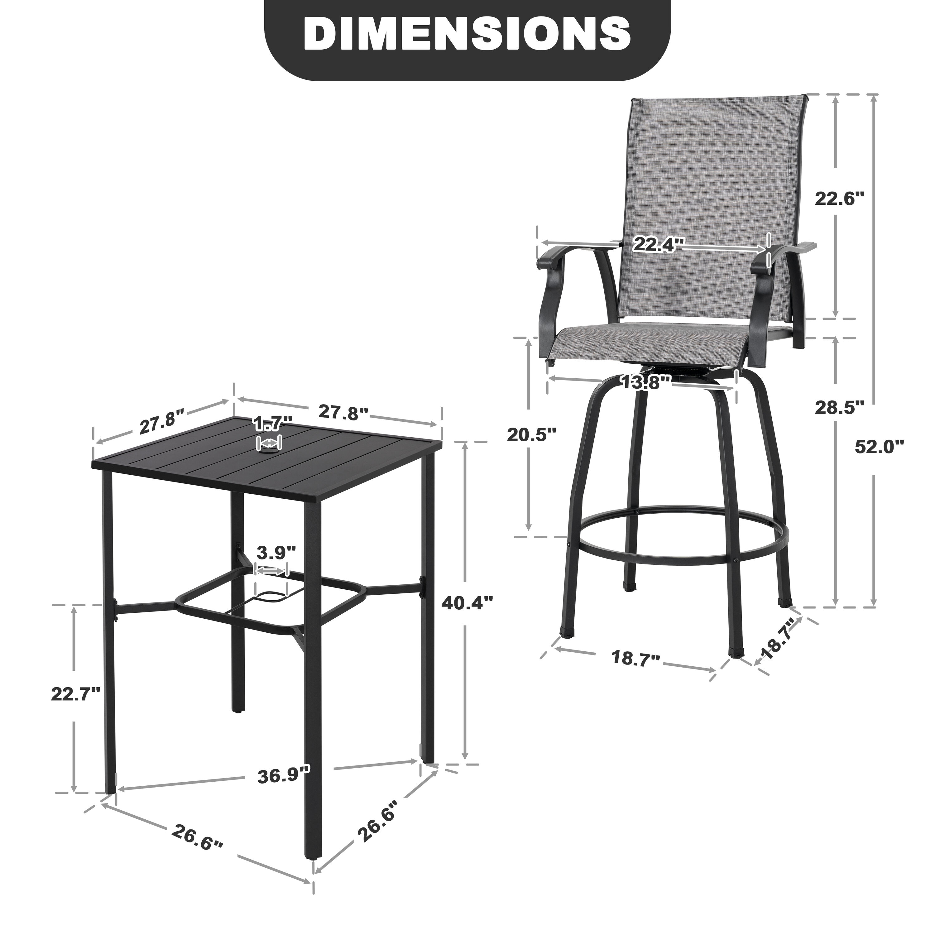 Nuu Garden SIB1382-H1012 Patio-Dining-Sets - View #4