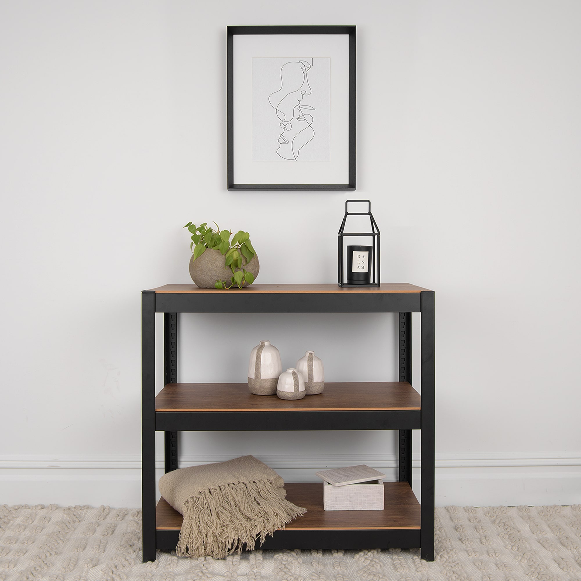 Best Home Fashion KEPSUUL-3S-8075-BLK Free-Standing-Shelving - View #2