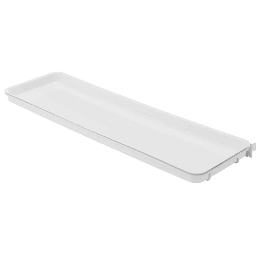Rubbermaid 1954962 FastTrack 23.78-in x 1.256-in x 7.545-in White Plastic Shelf Unit