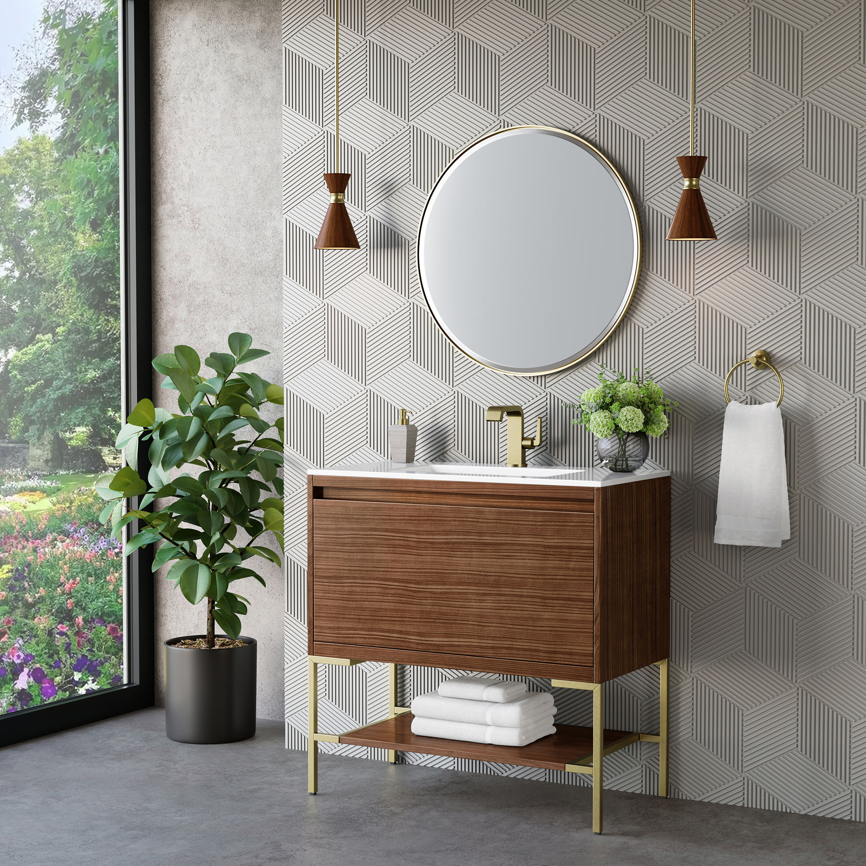 James Martin Vanities 805-V35.4-W-CB-GW Bath-Vanity-Combo - View #4