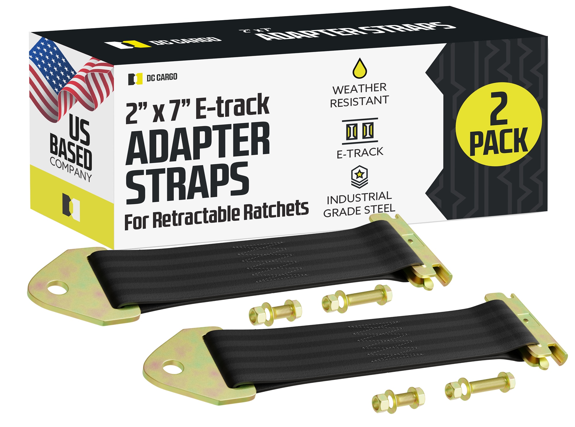 DC Cargo 27ETAS-2 2-in x 7-ft Retractable Tie Down with E-track 2500-lb Break Strength