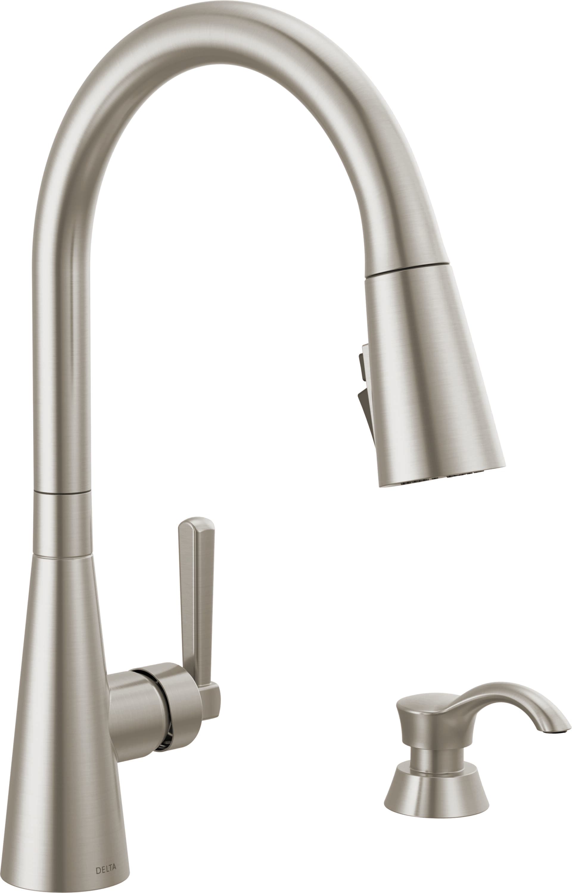 Delta Boyd Spotshield Stainless Single Handle Pull-down Kitchen Faucet ...