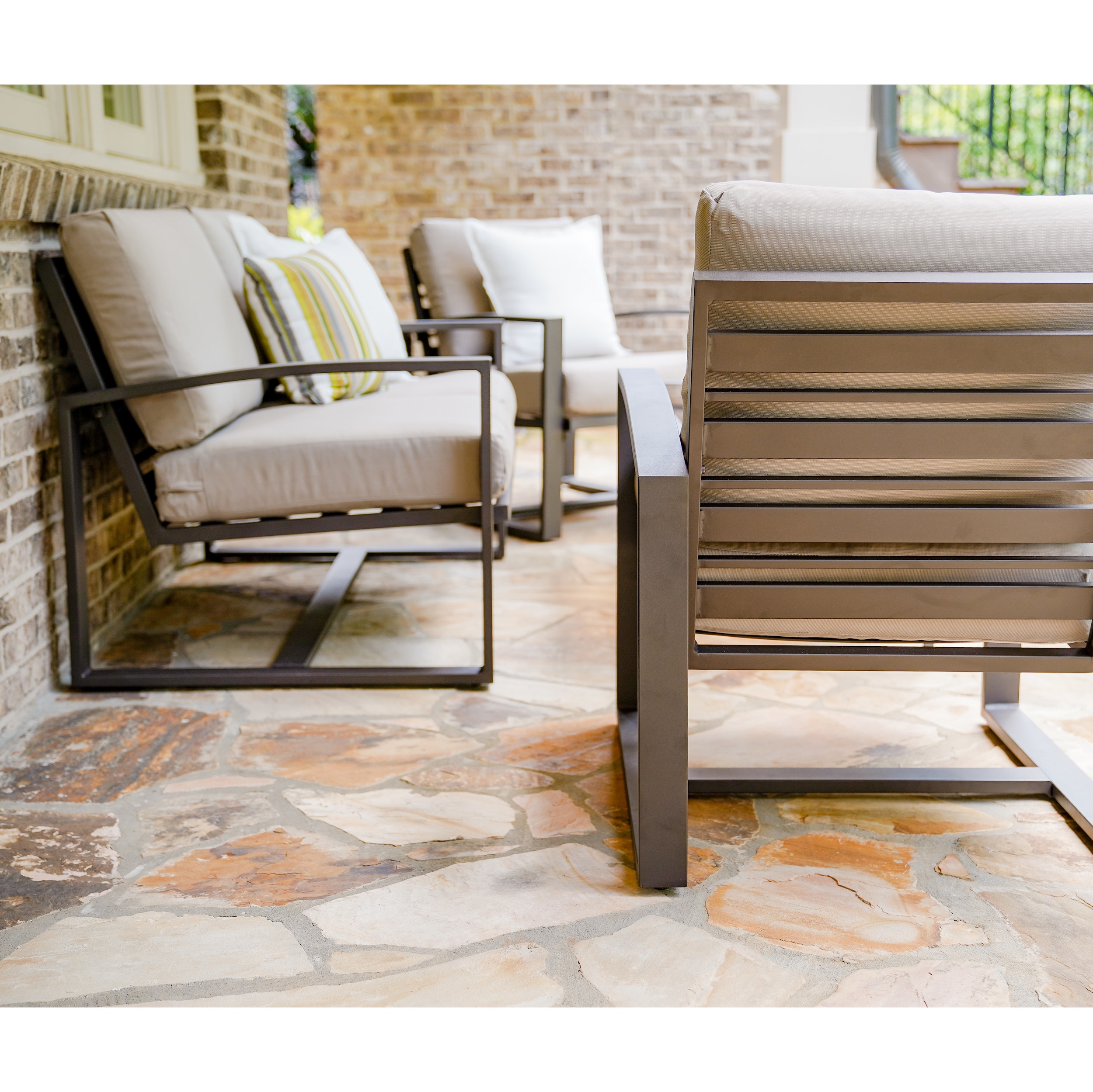 Leisure Made 967003-TAN Patio-Conversation-Sets - View #2