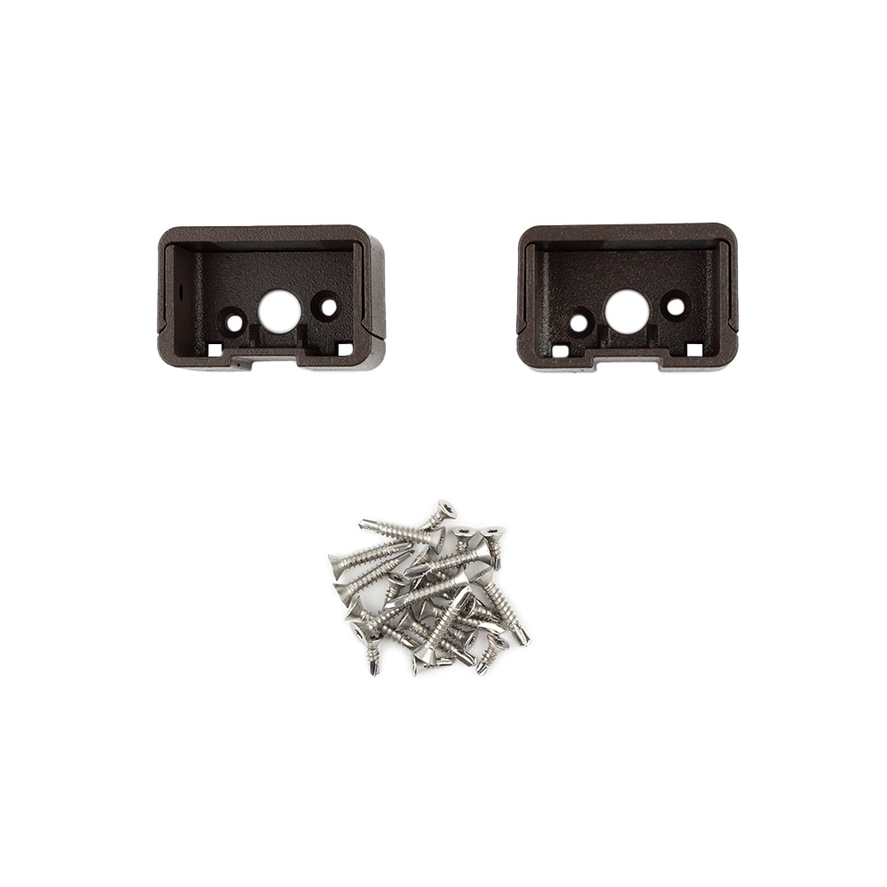 Deckorators 2.5-in x 2.4375-in Cable Railing Weathered Brown Aluminum Rail Bracket (2-Pack)