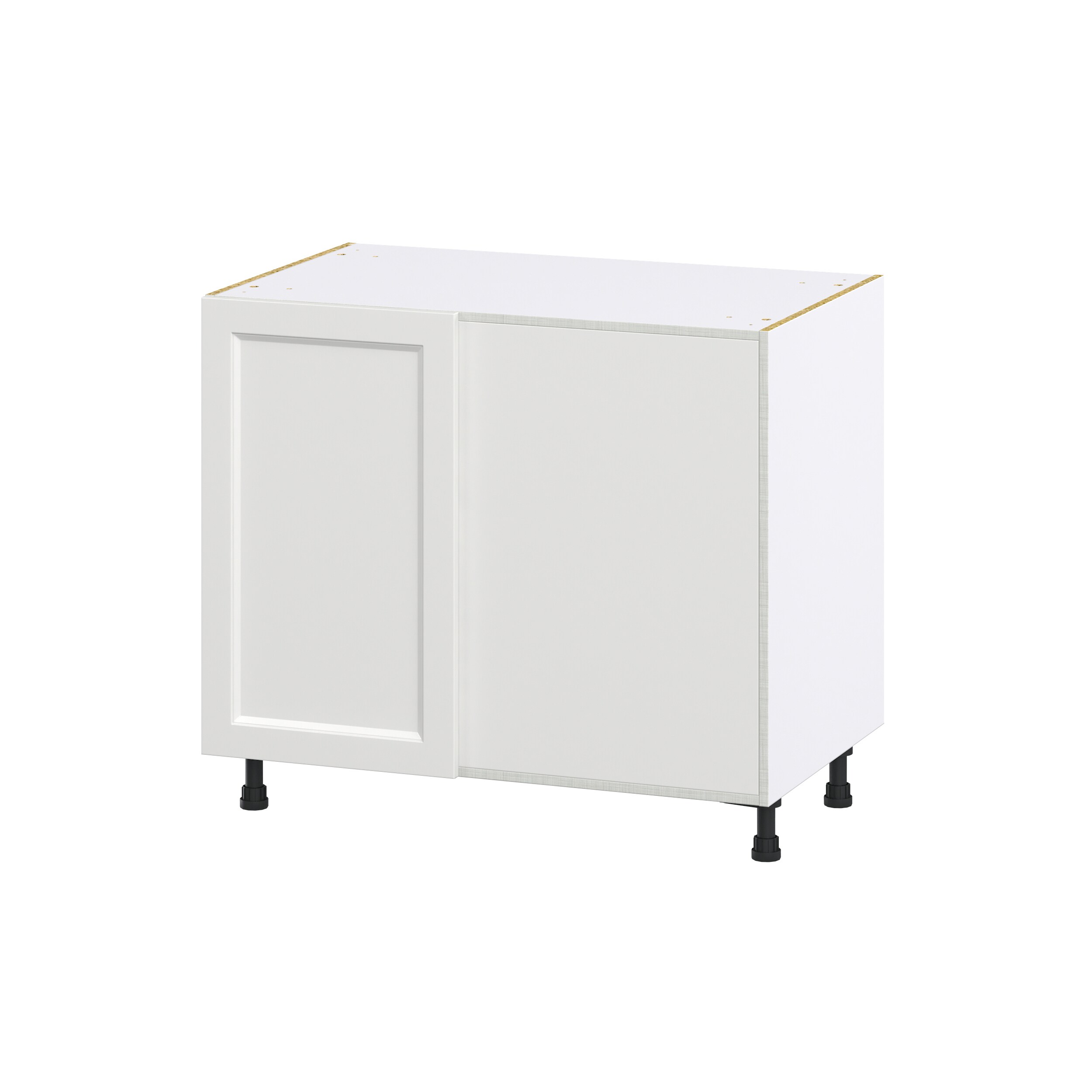Hugo&Borg DSBBCR39LC-RI Riviera 39-in W x 34.5-in H x 24-in D Bright White Blind Blind Base Fully assembled Cabinet (Recessed Panel Shaker)