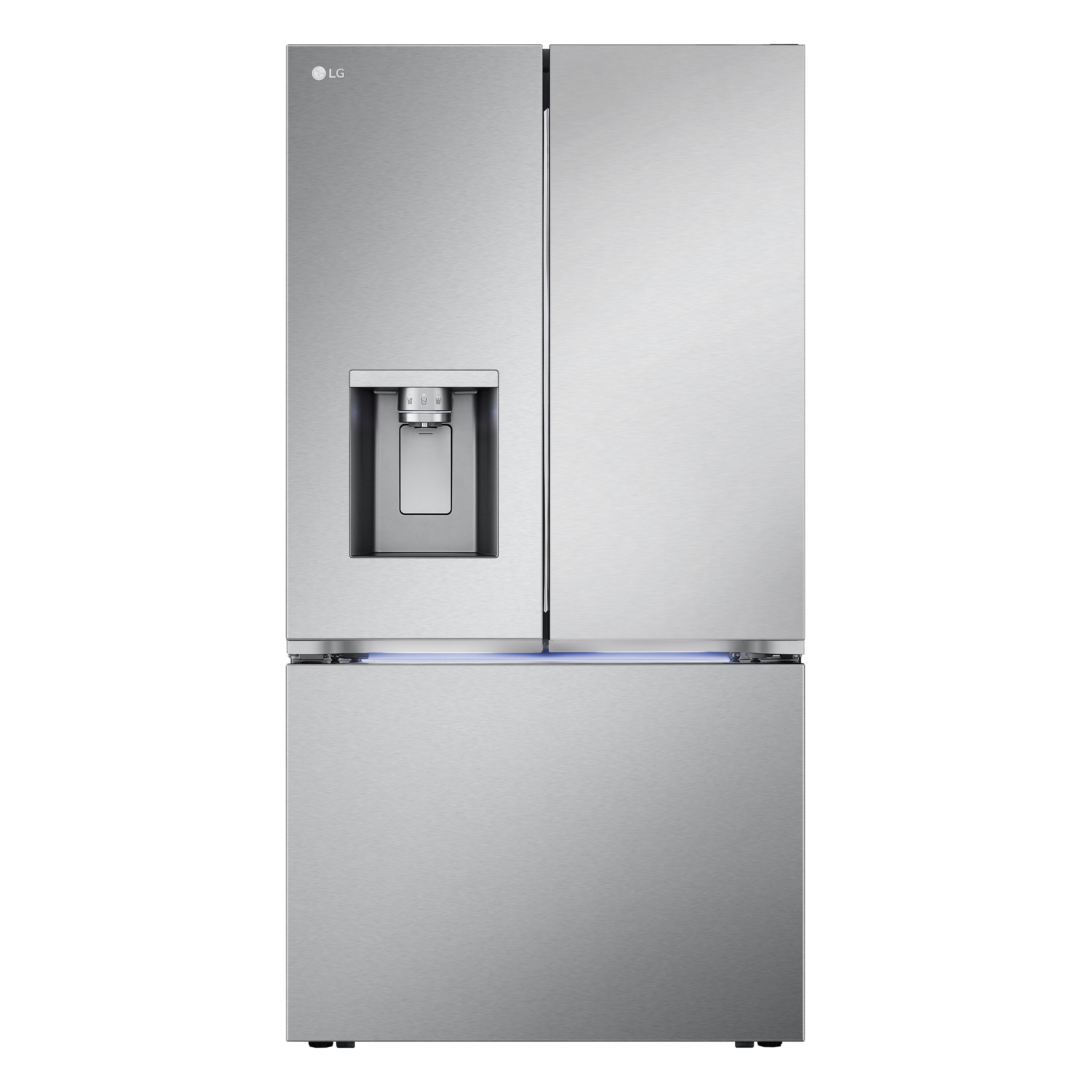 LG LRYXS3106S Standard-Depth 30.7-cu ft 3 -Door Smart Compatible French Door Refrigerator with Dual Ice Maker with Water and Ice Dispenser ( PrintProof Stainless Steel ) ENERGY STAR Certified