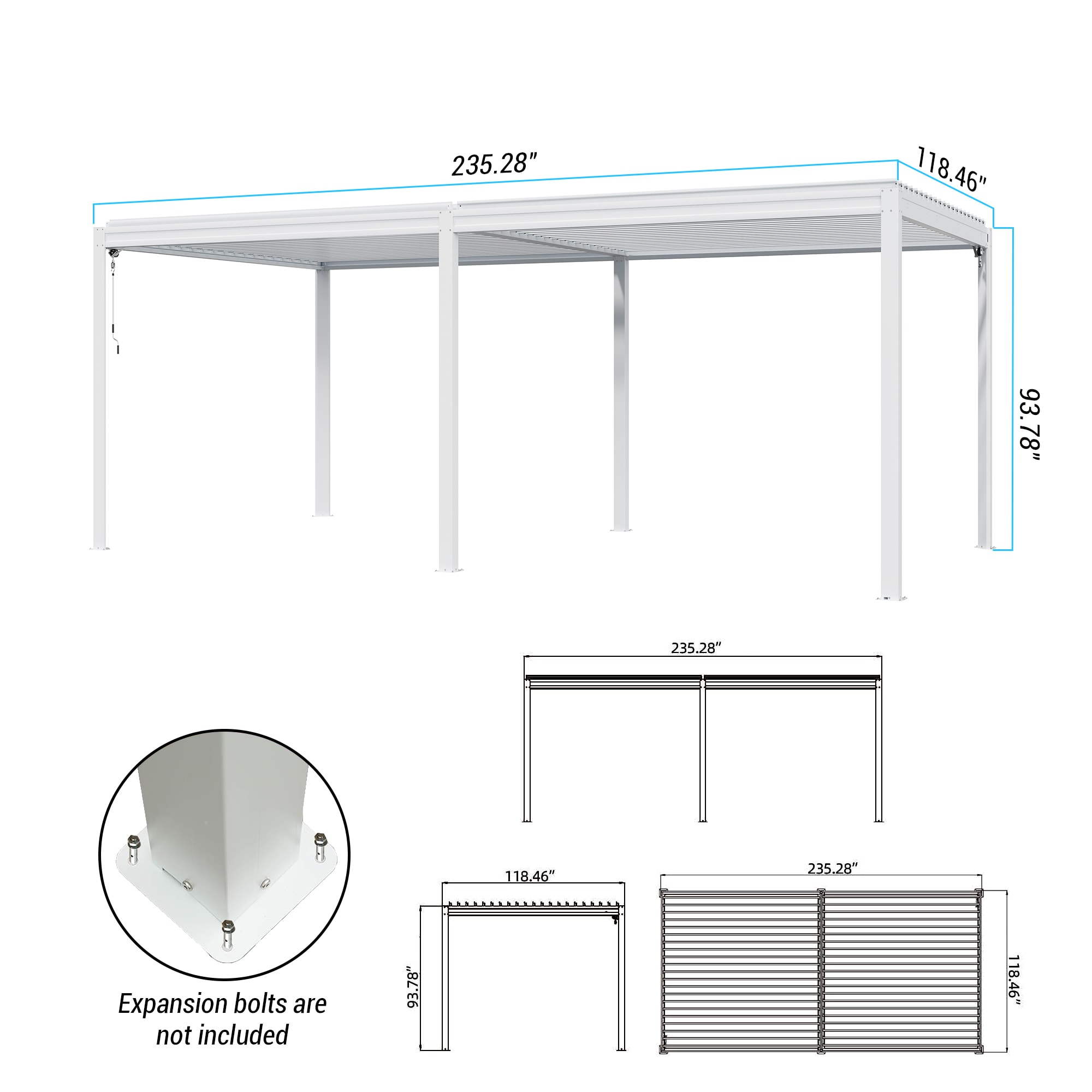 Mondawe MD-LGMF1632-W Pergolas-2 - View #13